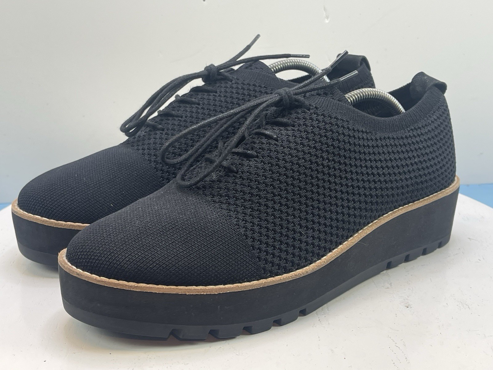 Eileen Fisher Womens Eddy 2 Black Knit Oxfords Flats Stretch 6 (M)