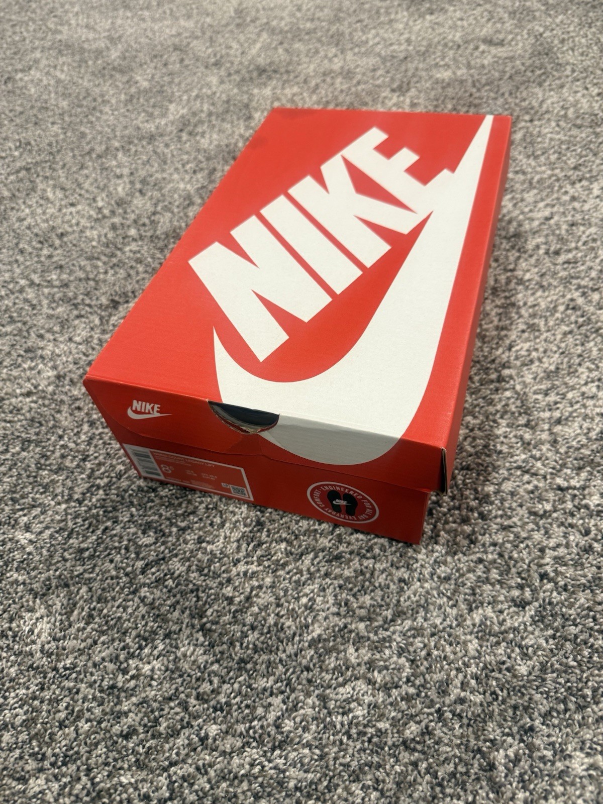 Nike WMNS Court Legacy Lift Shoe Box ONLY Size 8.5 White Metallic Silver
