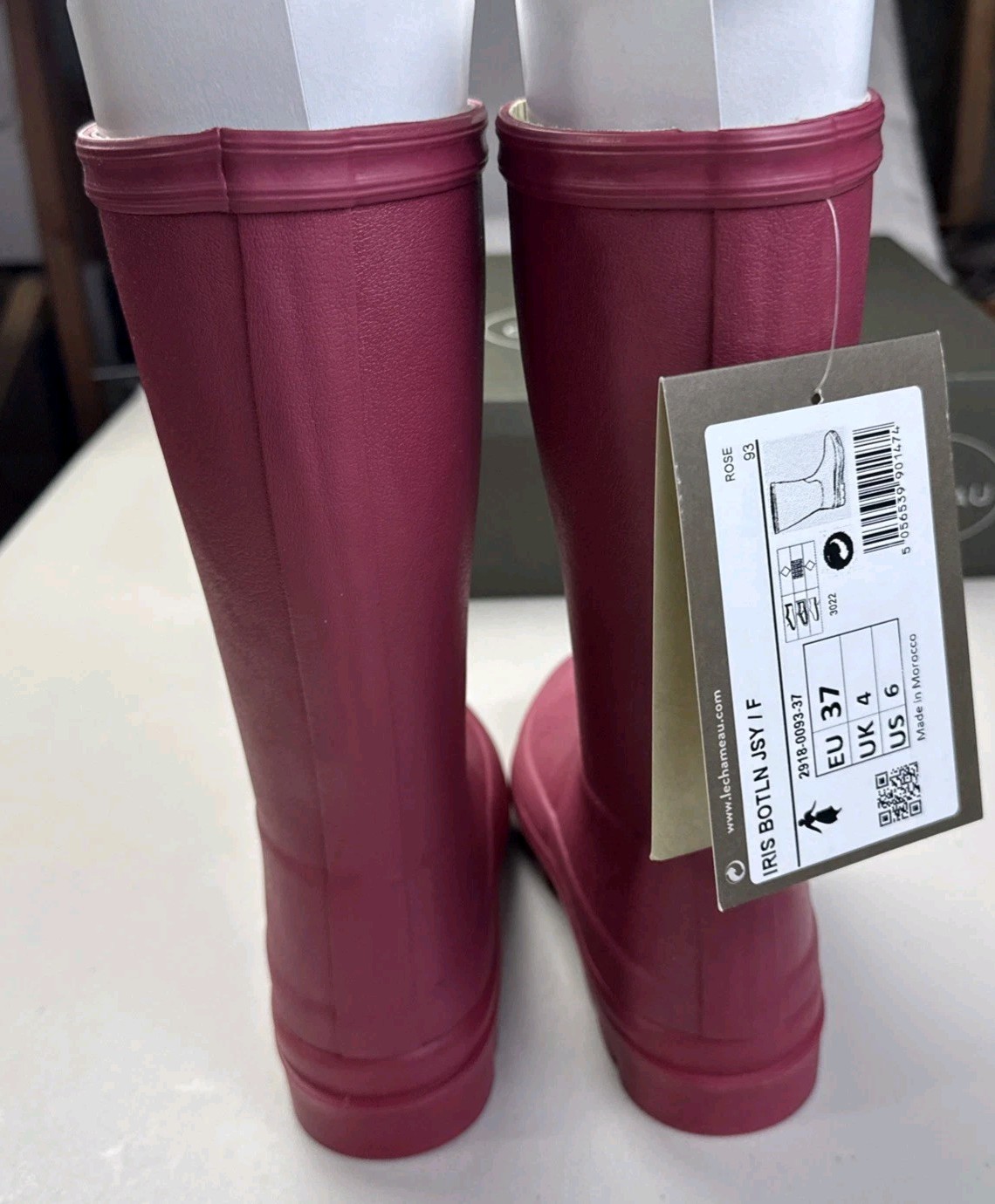 Le Chameau 1927 Rain Boots Women’s Size 6 Iris Botlyn Rose Pink Lined New w/ Box