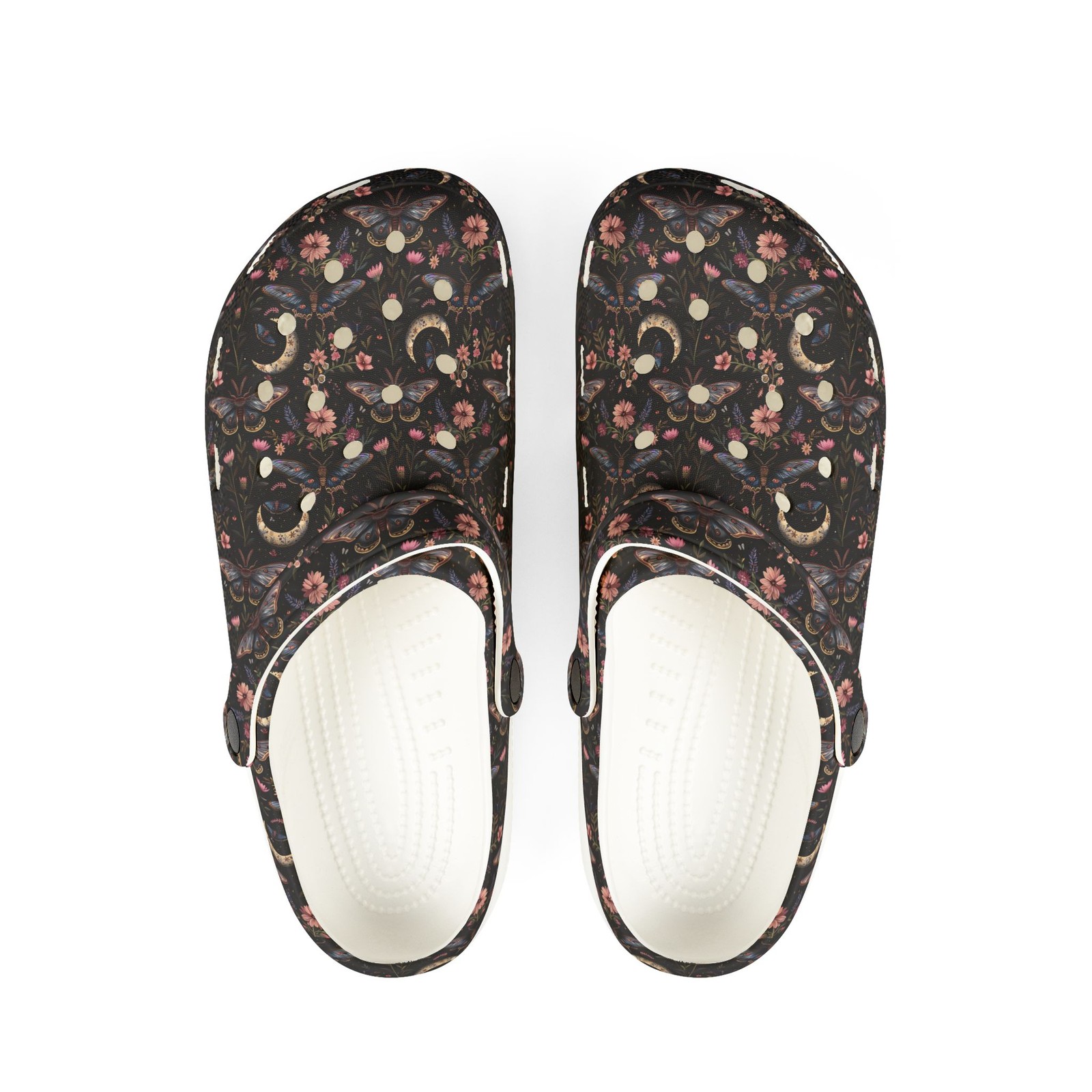 Moon and Roses Pattern Clog Shoes | EVA Foam Rubber Shoes