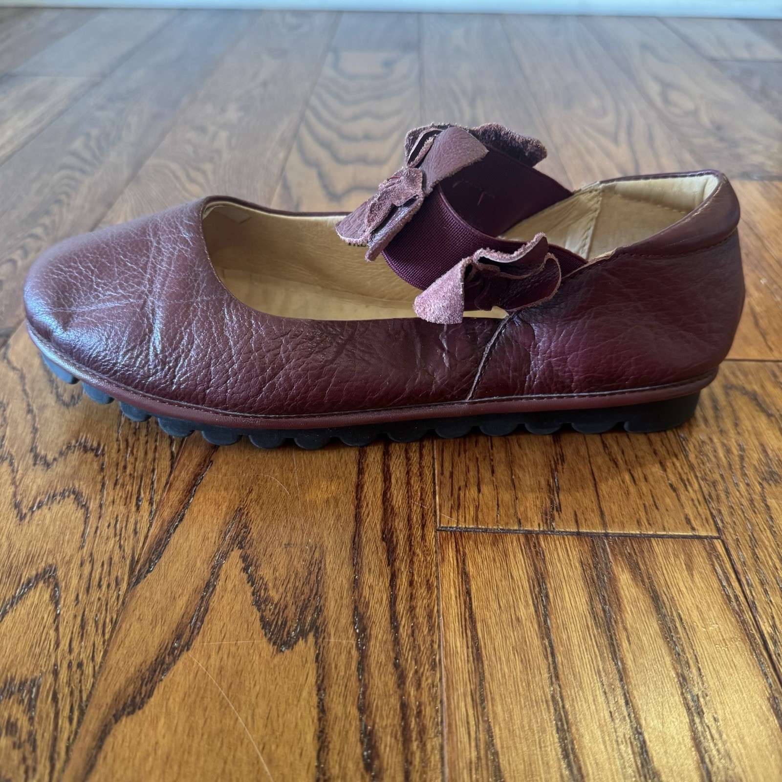 Spring Step L’Artiste Talulla 39 Women’s Shoes 8.5 Burgundy Floral Ballet Flats