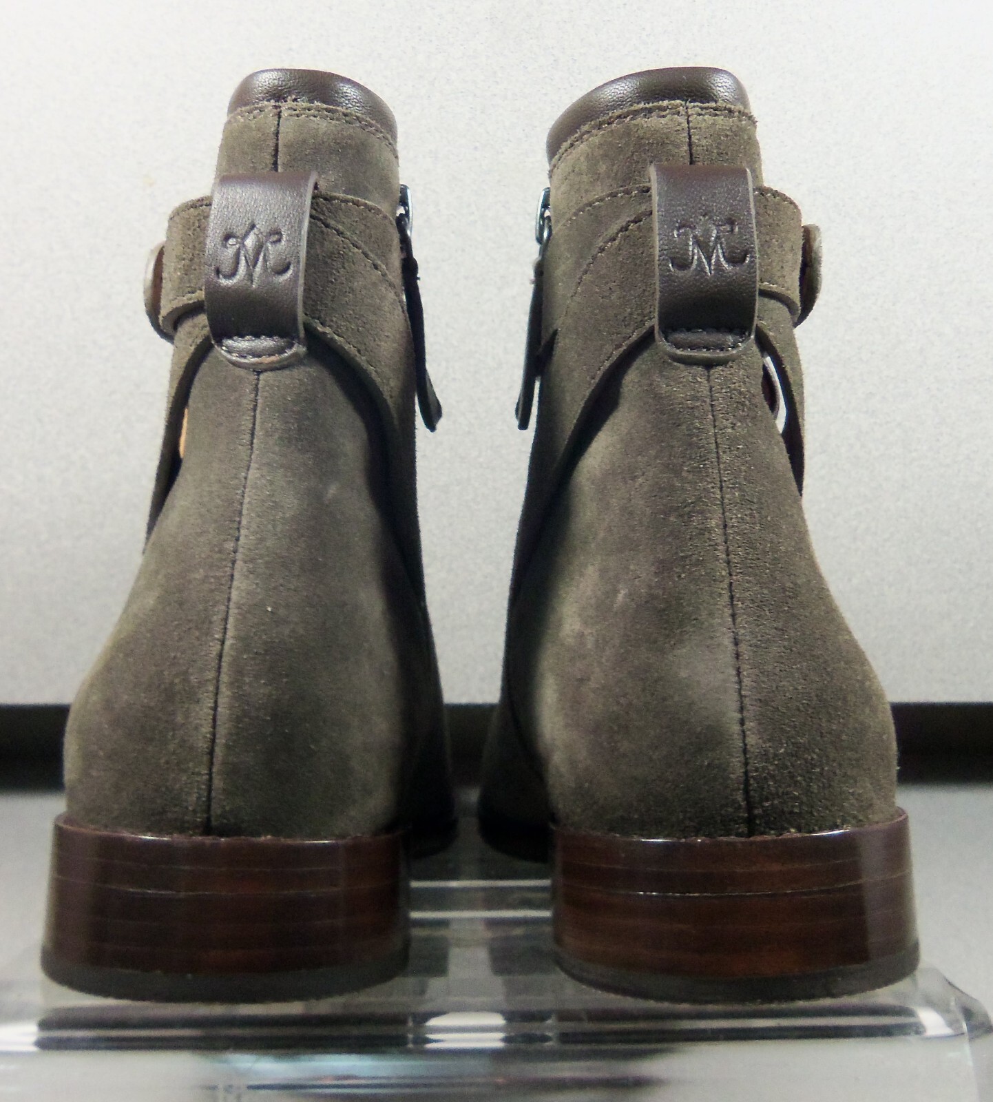 7852822 DARBY LMSBT50 WOMEN SIZE 7 BROWNISH GRAY SUEDE BOOTS JOHNSTON & MURPHY
