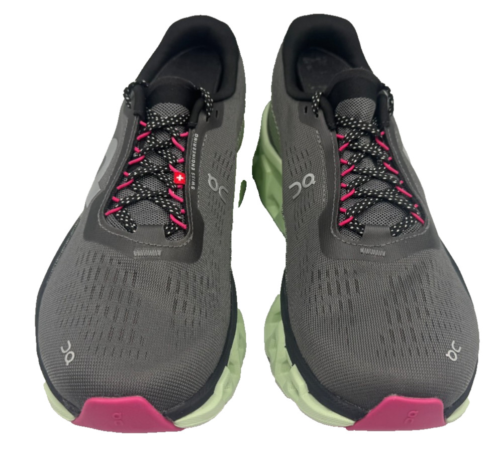 On Cloud Women’s Cloudmonster Lace Up Running Shoes Charcoal/Mint Size:9 80R