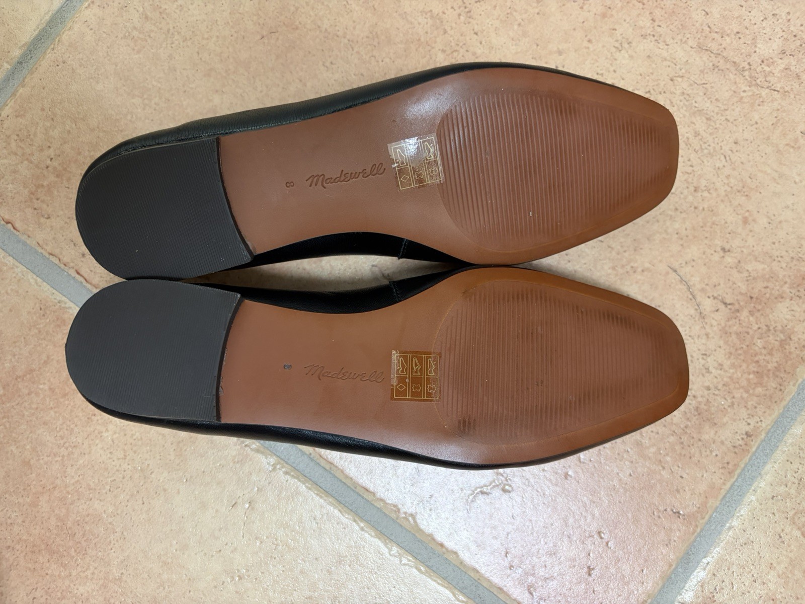 Madewell The Kylie Ballet Flat Napa Leather Size 8 Black