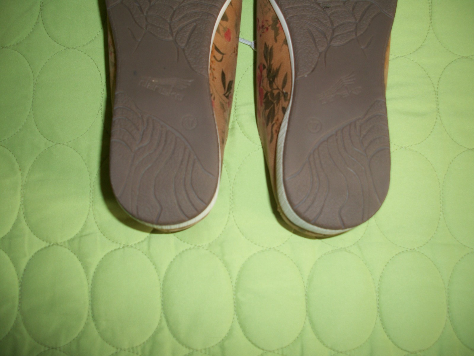 Dansko Flowered Leather Shoes
