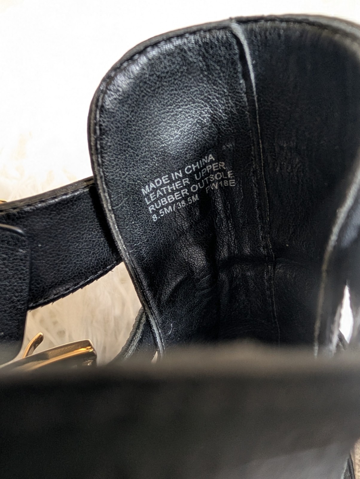 Michael Kors Blaze Black Leather Open Toe Ankle Bootie 8.5