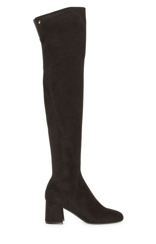 Liz Claiborne Women Gray Yorkshire Wide Calf Over Knee Boots Block Heel Size 5