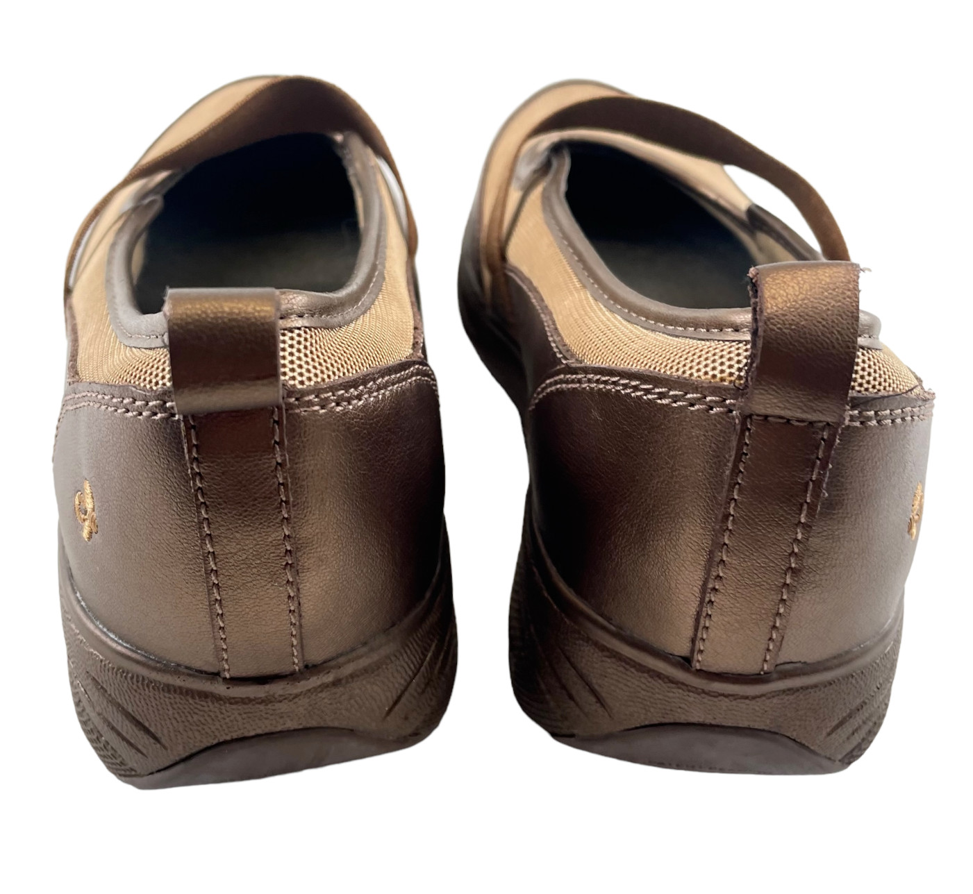 Grasshoppers Leather Mary Jane Slip On Shoes Womens 7.5M Gold