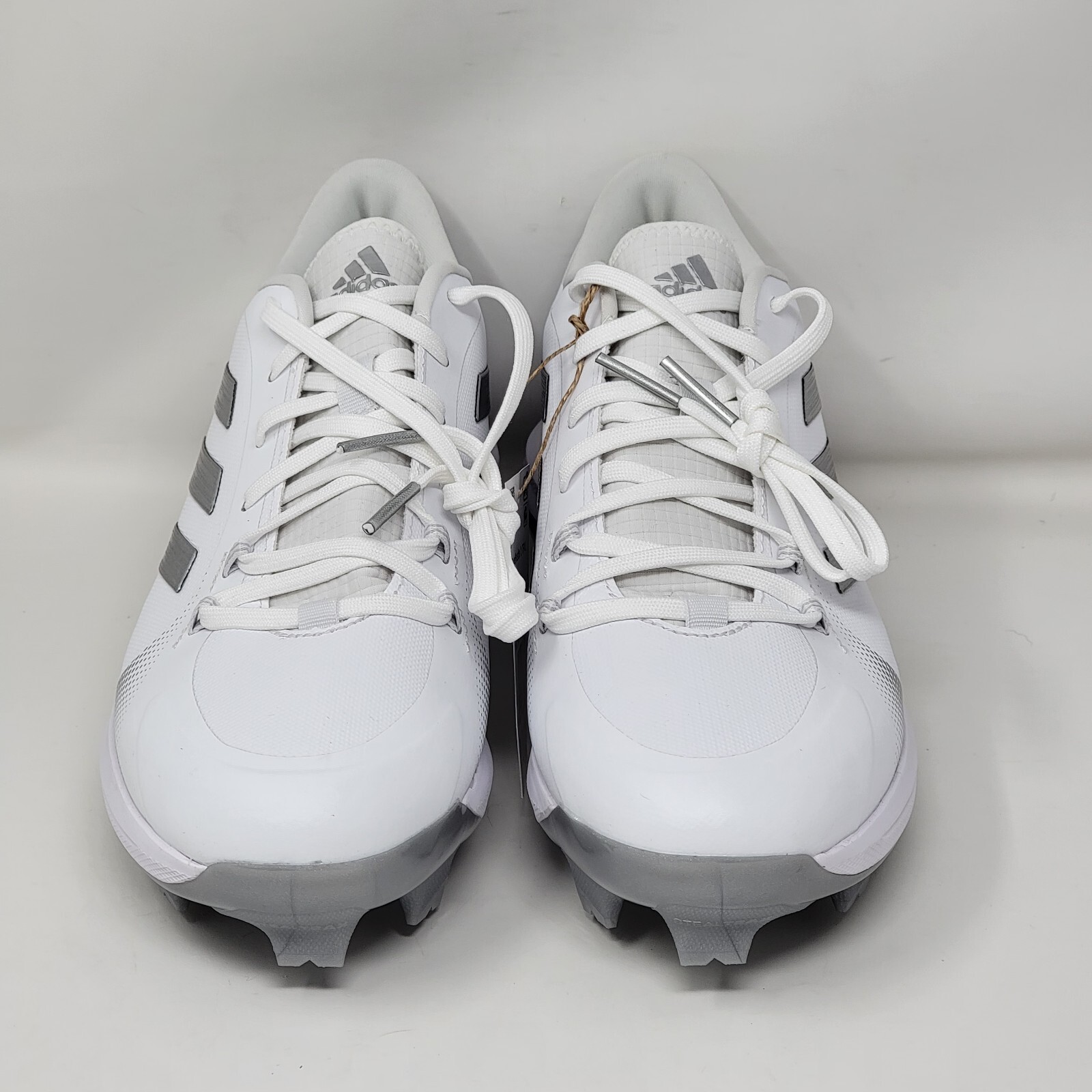 Adidas Purehustle 2 TPU Baseball Shoes White Grey Womens Size 7.5 H02347 New