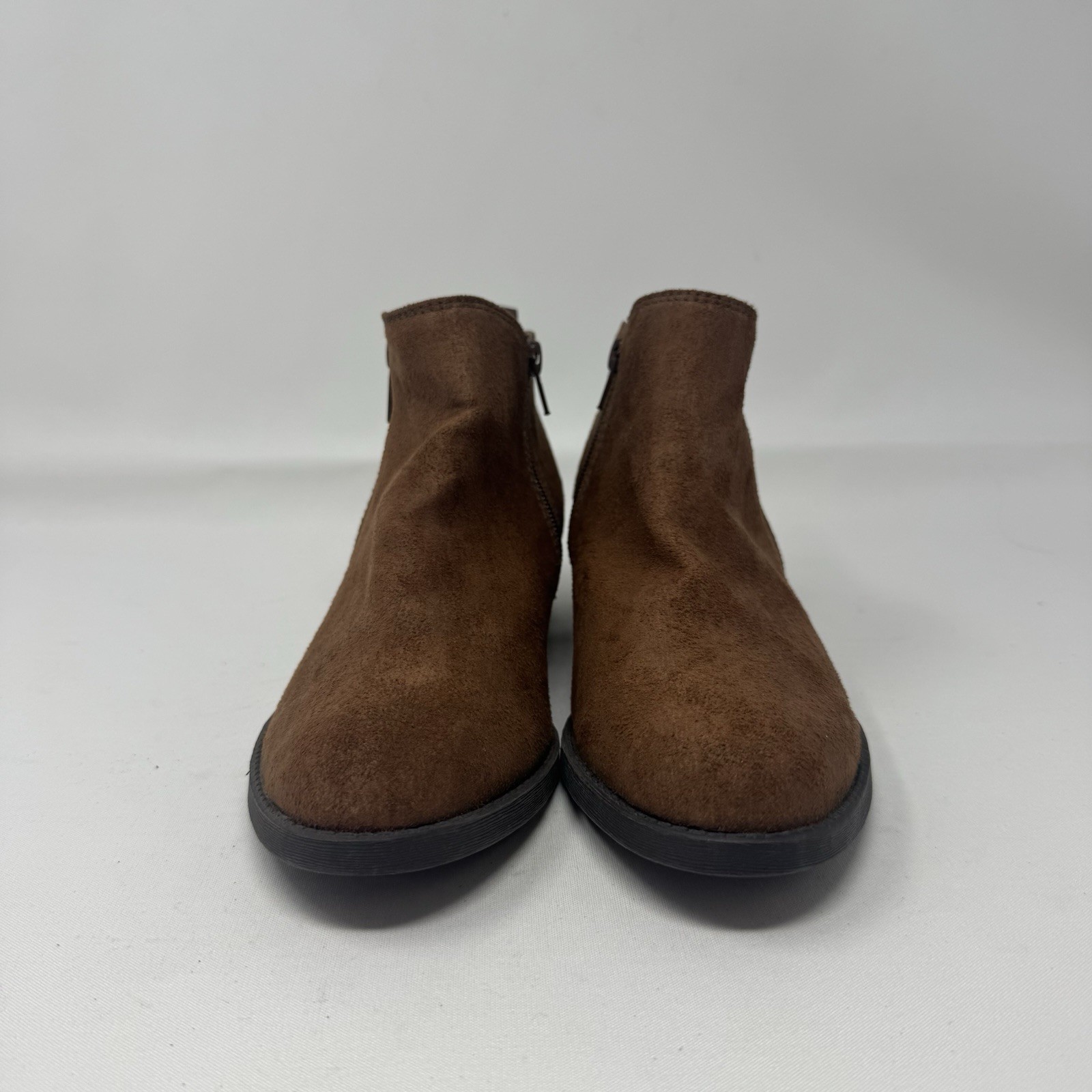 CARLOS by Carlos Santana Brie Brown Zip Ankle Boots Womens Size 8M
