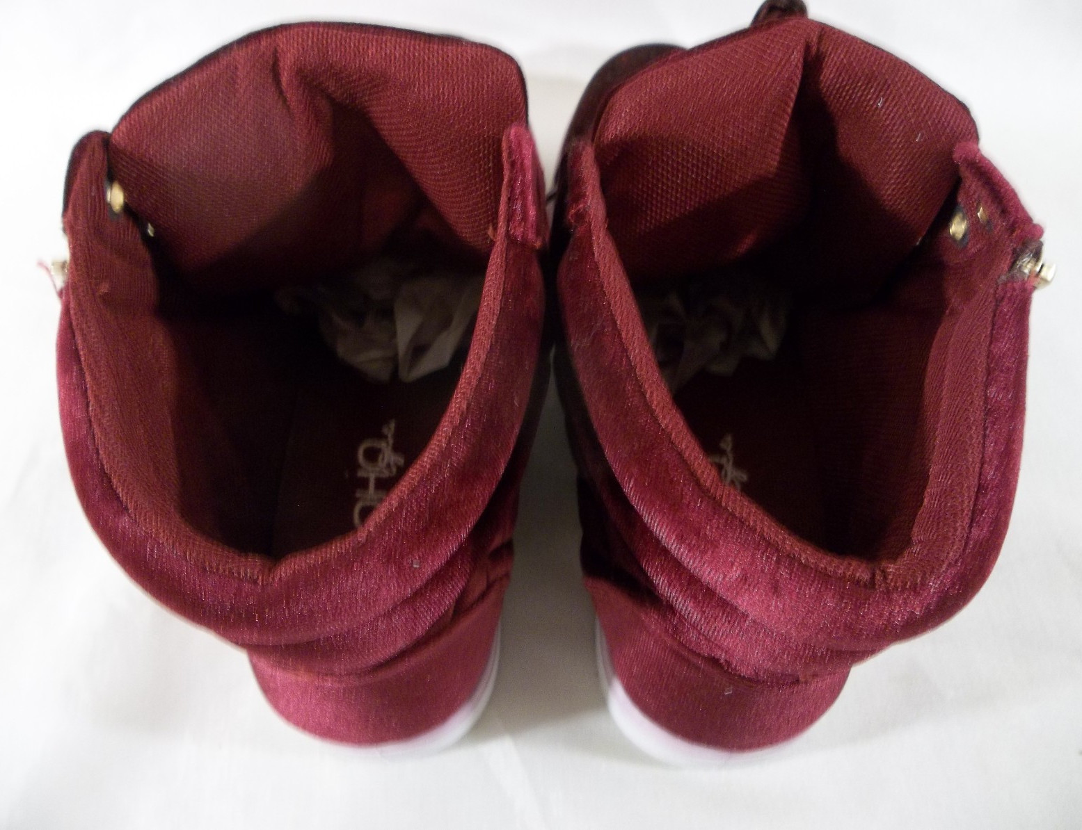 Soho Girls Bedford-1 Wine Velvet High Top Shoes – Women’s US Size 7