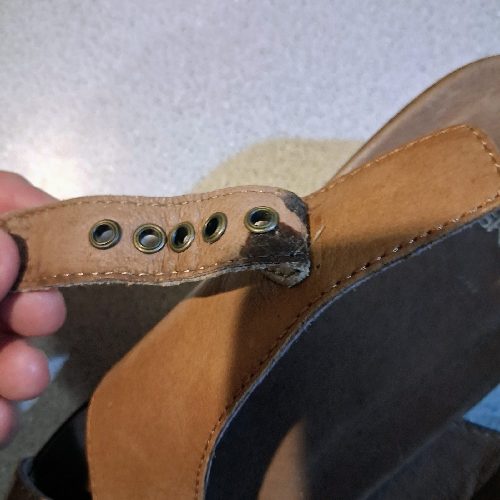 Dansko Women’s Brown Leather Slingback Wedge Sandals Buckle US 10.5