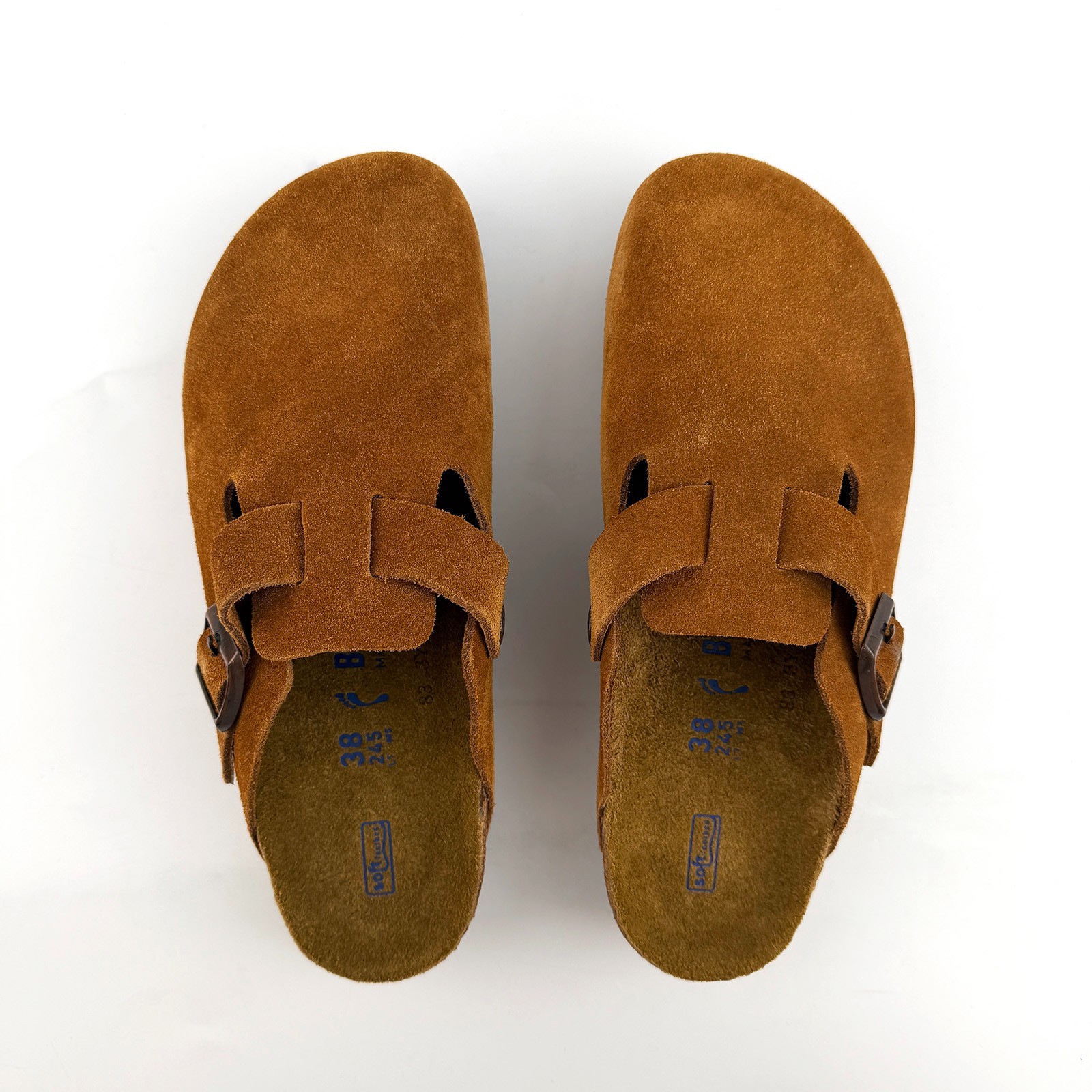 Birkenstock Boston Soft Footbed Mink Suede Leather Clogs Unisex Size EU37-EU45