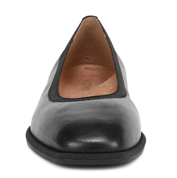 VIONIC Caroll 2.0 Ballet Flat, Black Leather New