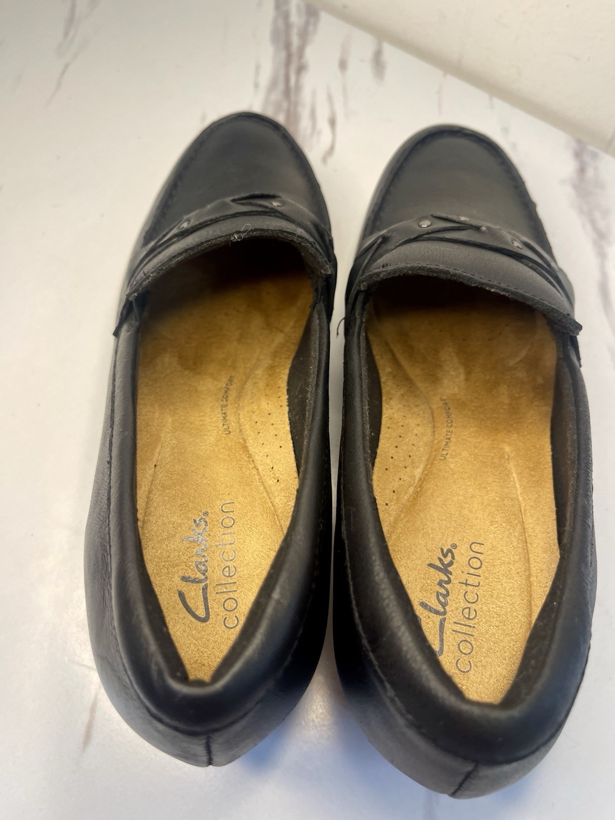 Clarks Charlten Echo Women’s Leather Loafers Comfortable Everyday Style Sz 9.5M