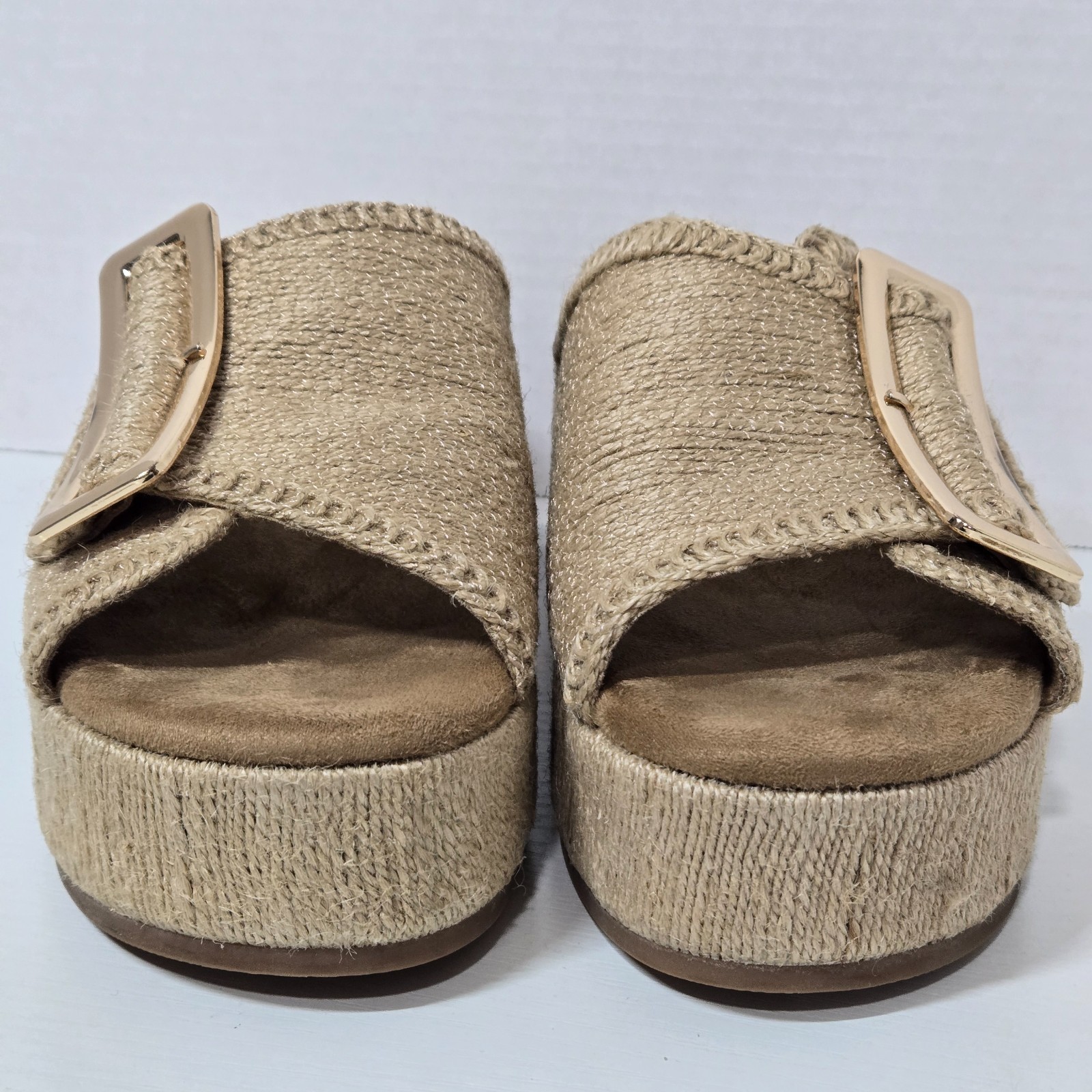 Kelsi Dagger Brooklyn Women’s Dover Mini Jute Platform Sandals Natural Brown 9M