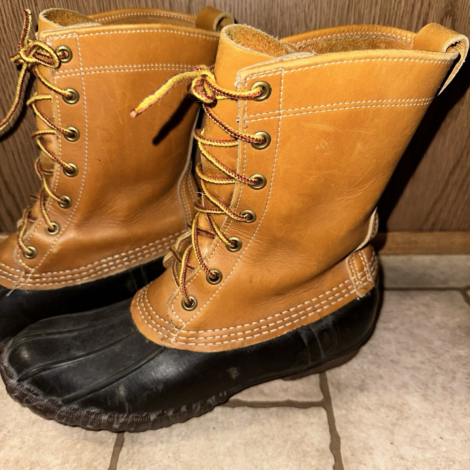 LL Bean Vtg Maine Hunting Boots Womens Size 8 Duck USA Made Snow Rain