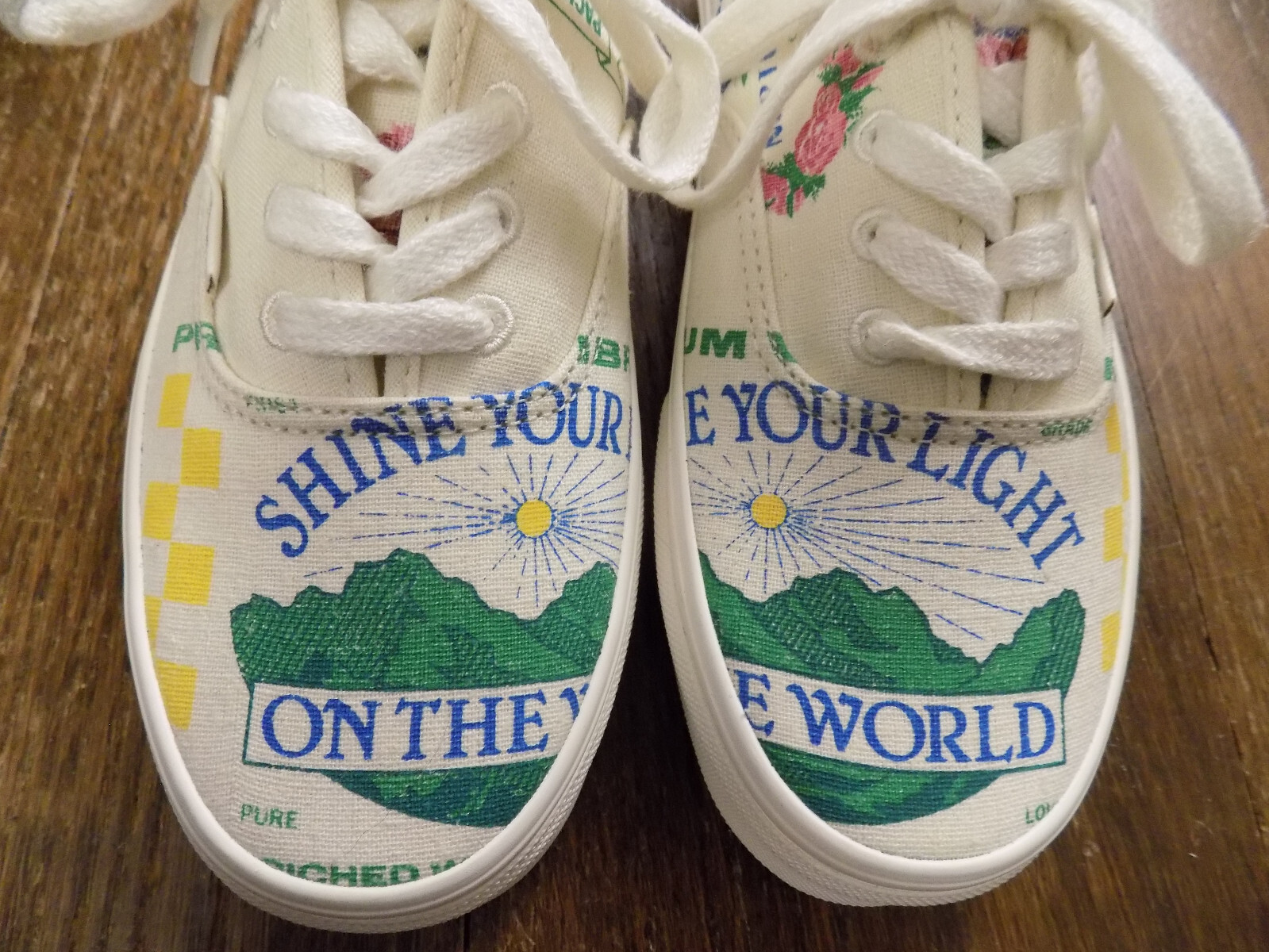 VANS Circle Vee Eco Theory Eco Positivity Shine Your Light 7.5 Sneakers Hemp New