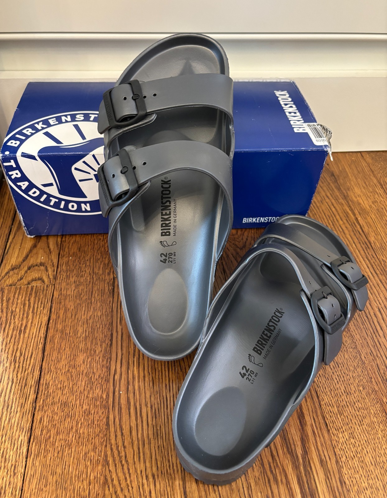 New!!! Birkenstock Arizona EVA Anthracite 42, regular fit