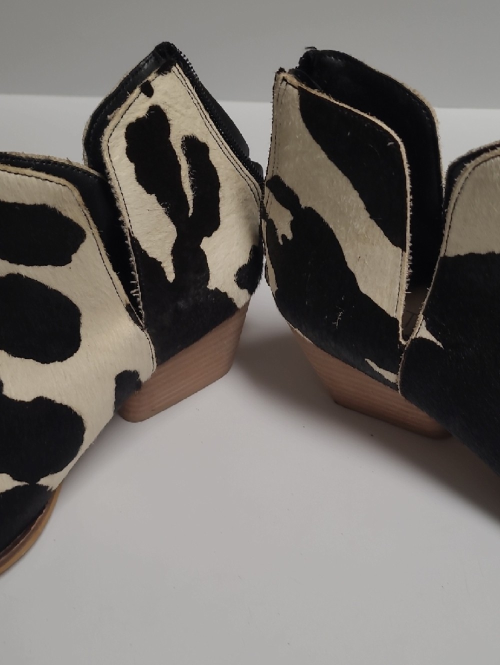 Boutique by Corkys Cow Print Black and White Ankle Boots – Women’s Booties