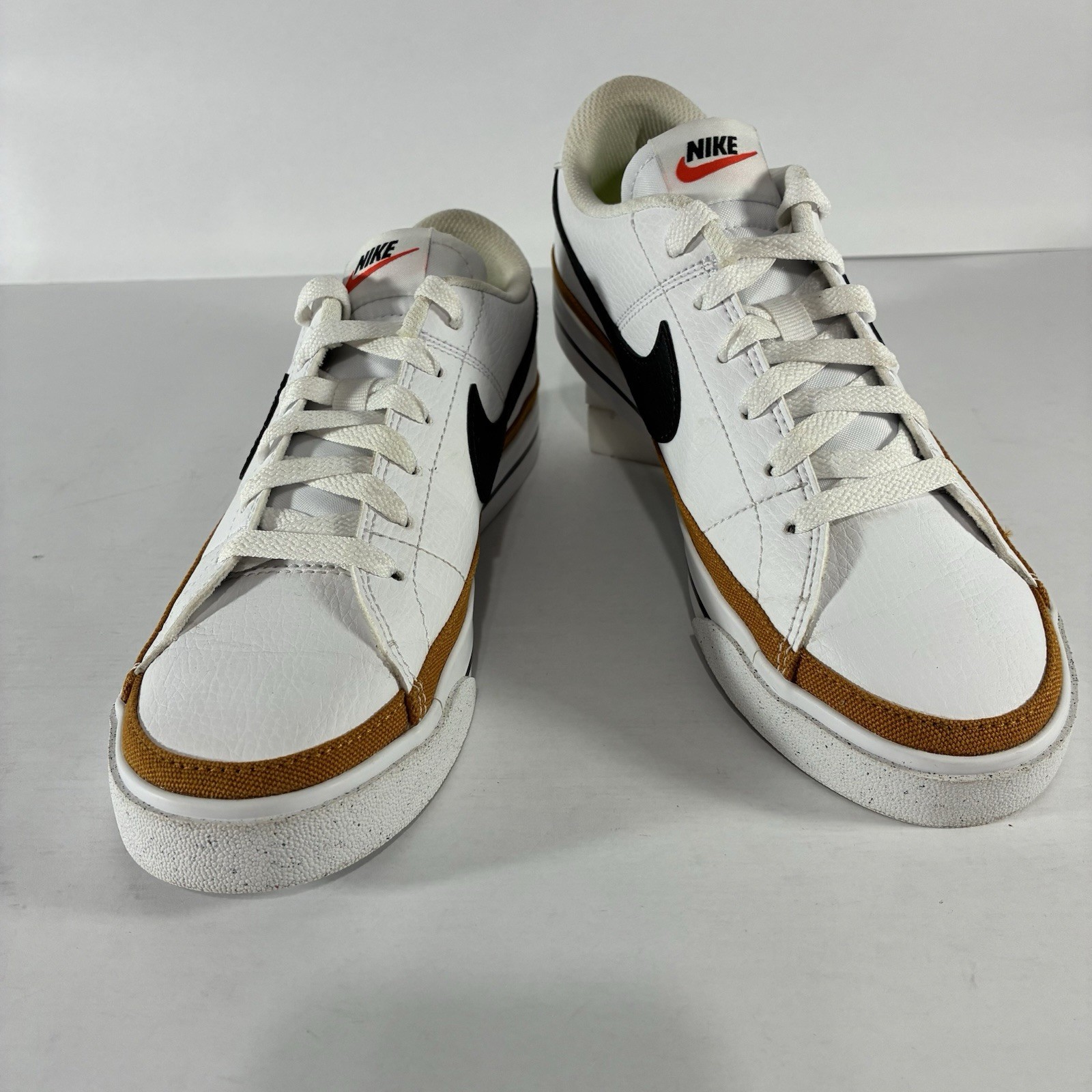 Size 7.5- Nike Court Legacy Next Nature White Desert Ochre W