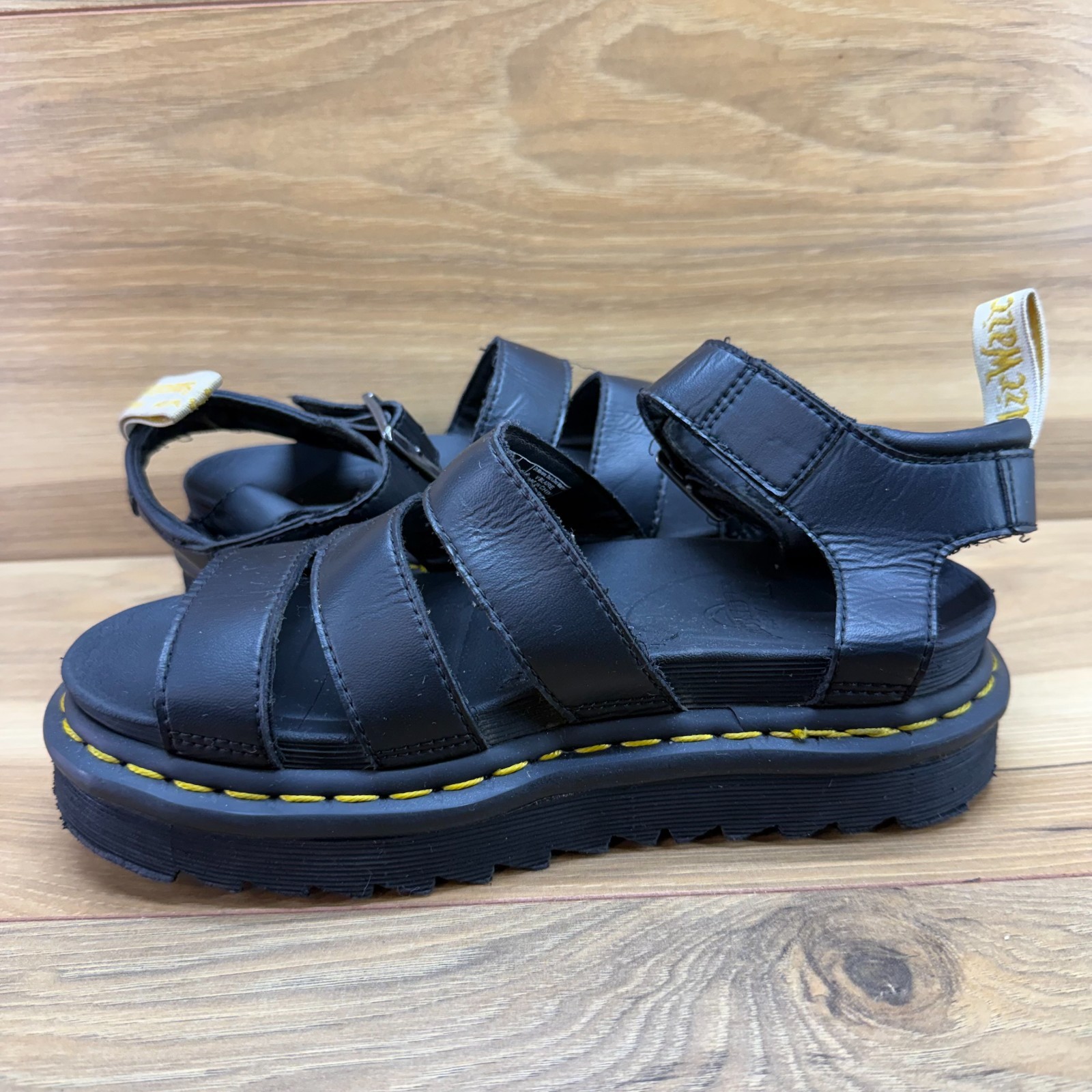 Dr.Martens Blaire Sandals Womens 5 Black Strappy Air Wair Chunky Platform Punk