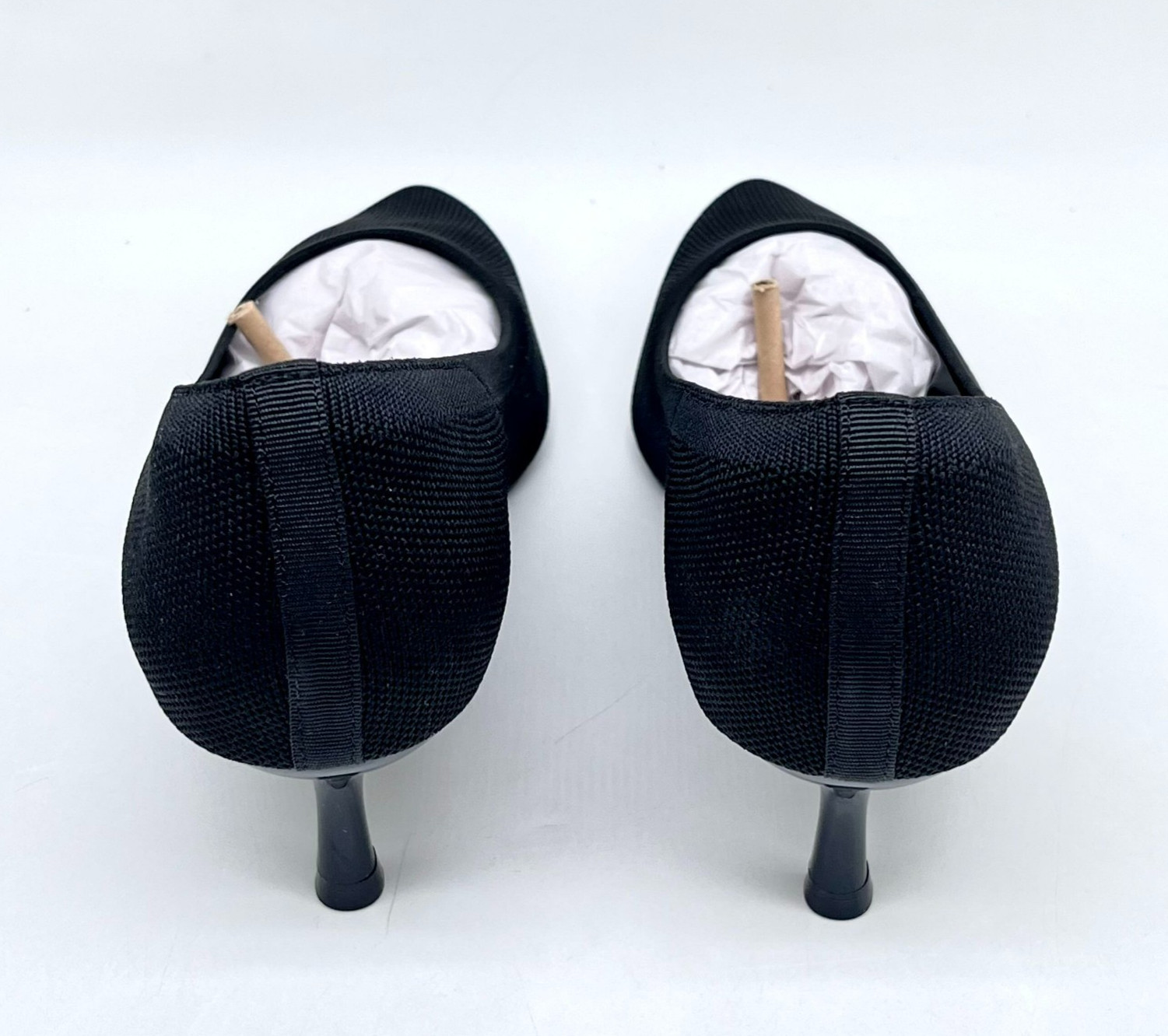 MySoft Women’s Black Knitting Heel Pointed Toe Pumps Size 12