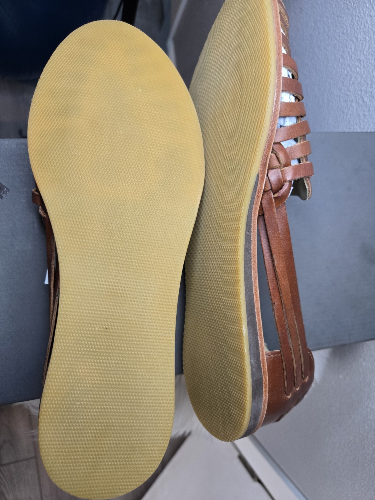 NISOLO Womens Huarache Leather Sandals Brandy Size 5 Ret $138
