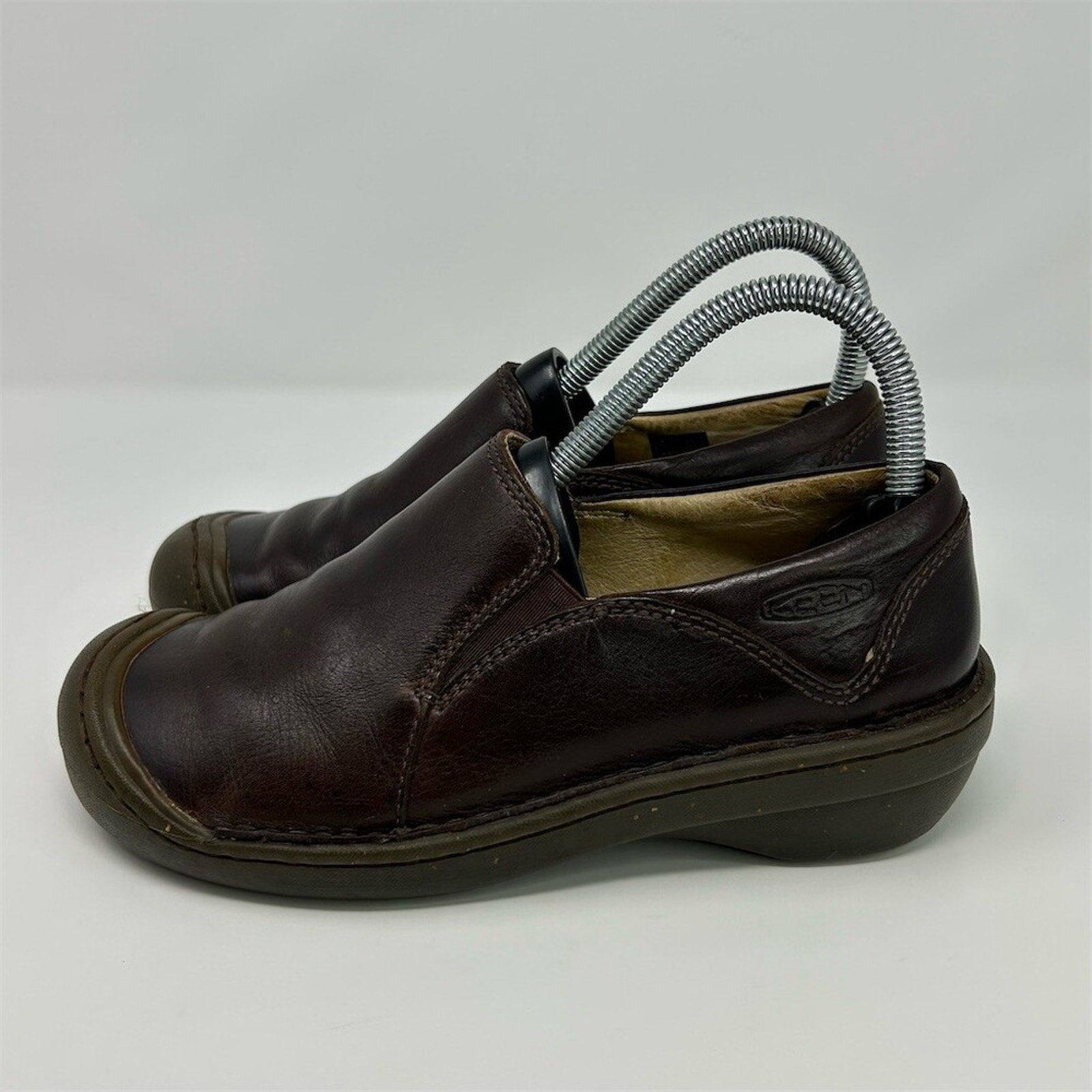 Keen Clara Women’s Slip-On Clog Mule Shoes Brown Comfort Casual Workwear Size 6