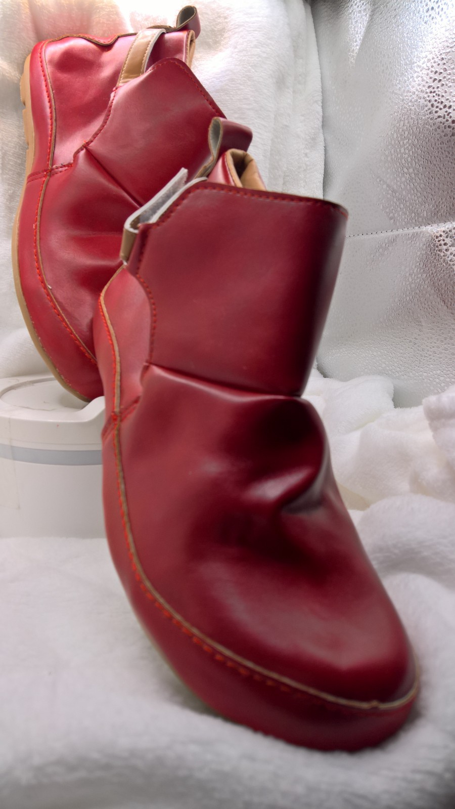 ANKLE CASUAL EVERYDAY BOOTIES IN COLOUR RED SIZE 40