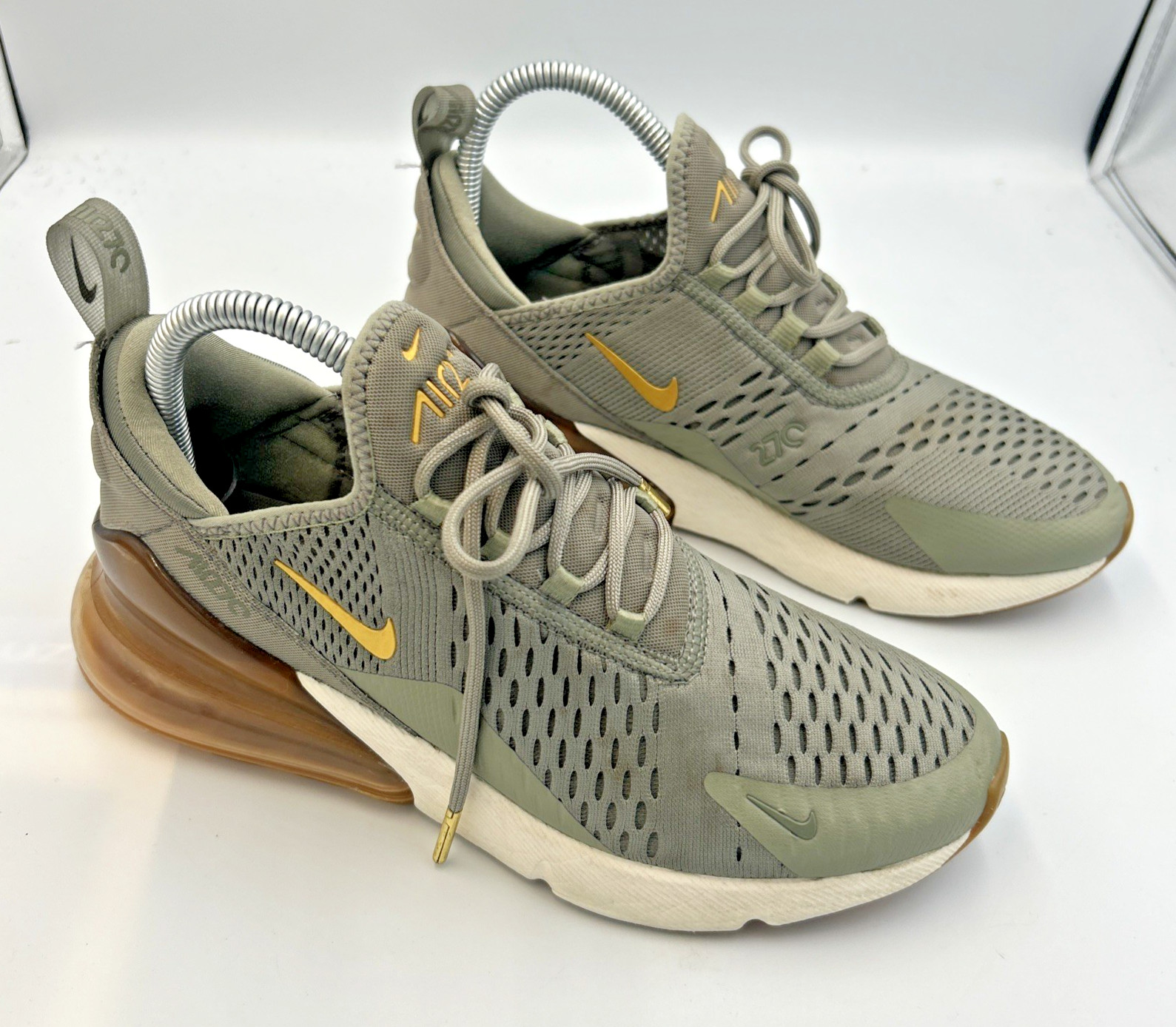 Nike Air Max 270 Dark Stucco/Gold AV 4827-001 Women’s 8 Excellent Condition