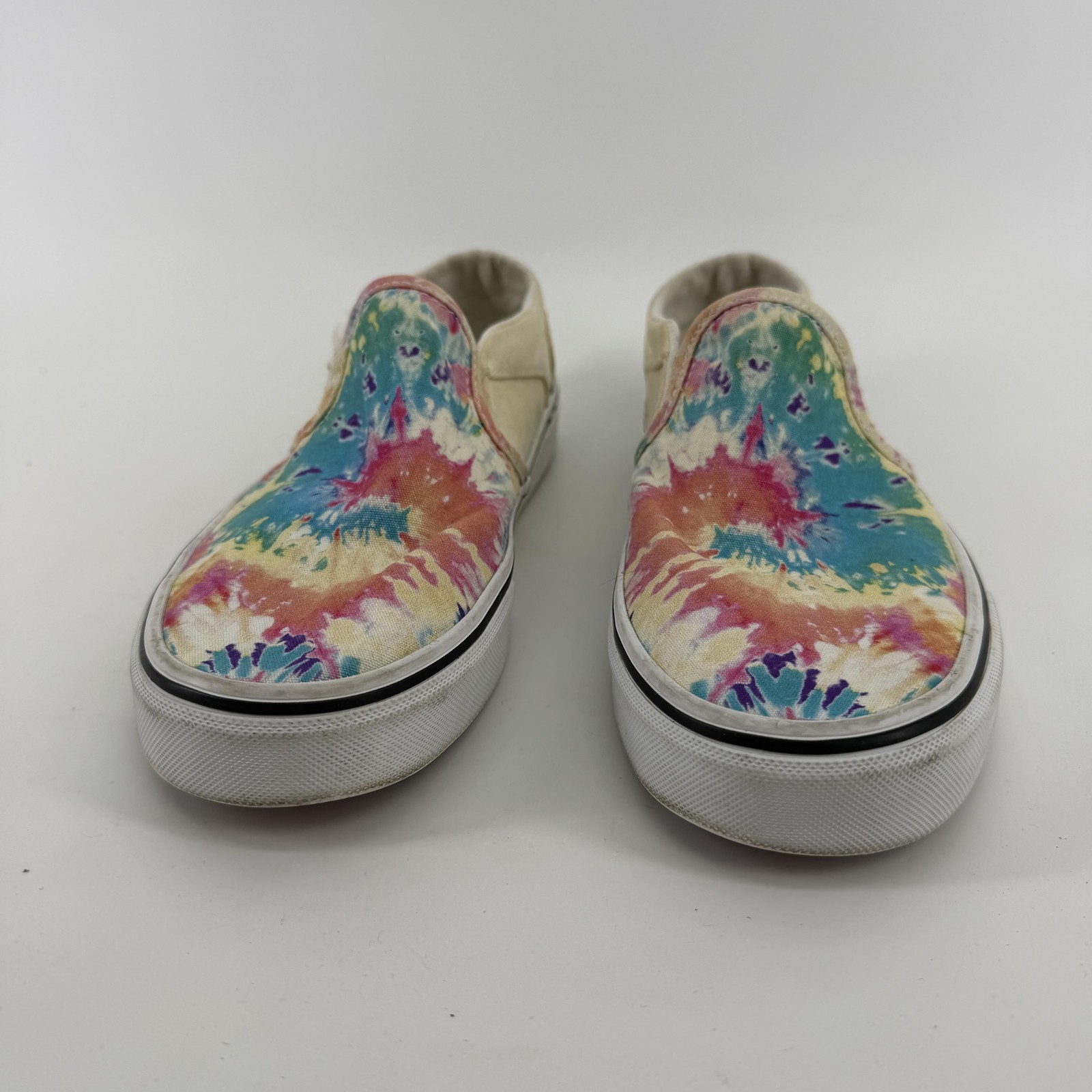 Vans Shoes Womens Size 8.5 Multicolor Tie Dye Slip On Retro Boho Hippie Eclectic