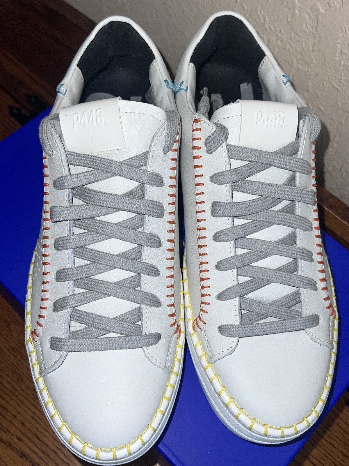 P448 Women’s Thea Whip Stitch Low Top Sneakers Perfect Baseball Sneakers For Mom