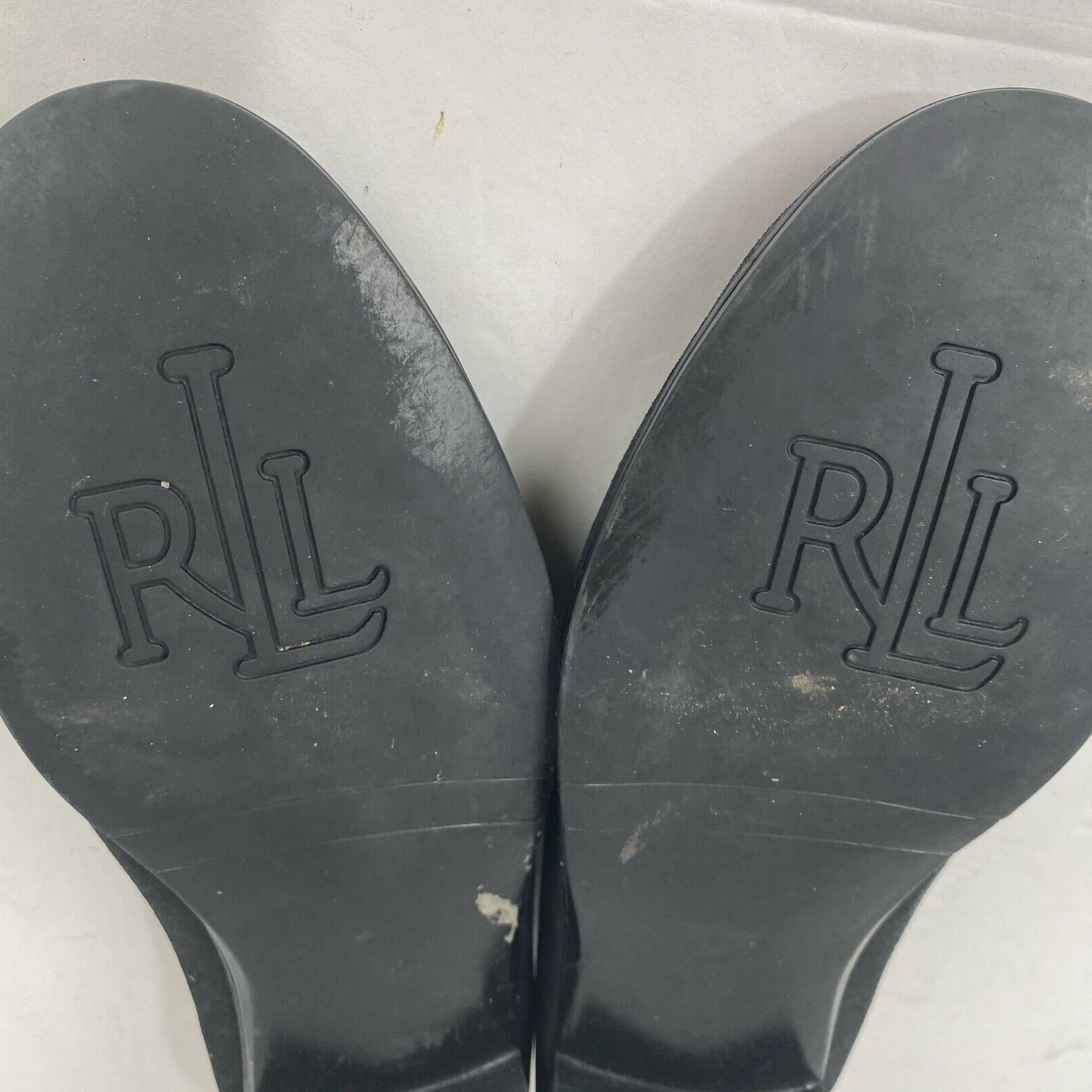 Lauren Ralph Lauren Shoes Womens size 10 B Leather Suede Black Loafer