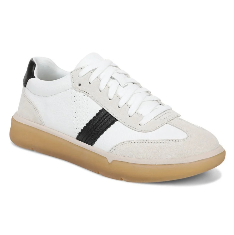 VIONIC City Walk Sneaker, White Black Leather
