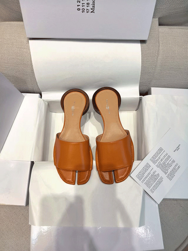 NEW Women’s Margiela Women’s Split Toe Mule French Chunky Heel Retro Open Toe