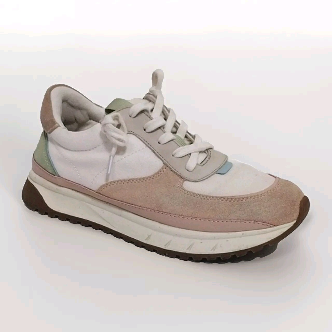 Madewell Women’s Kickoff Trainer Platform Pastel Colorblock Sneakers US 6.5