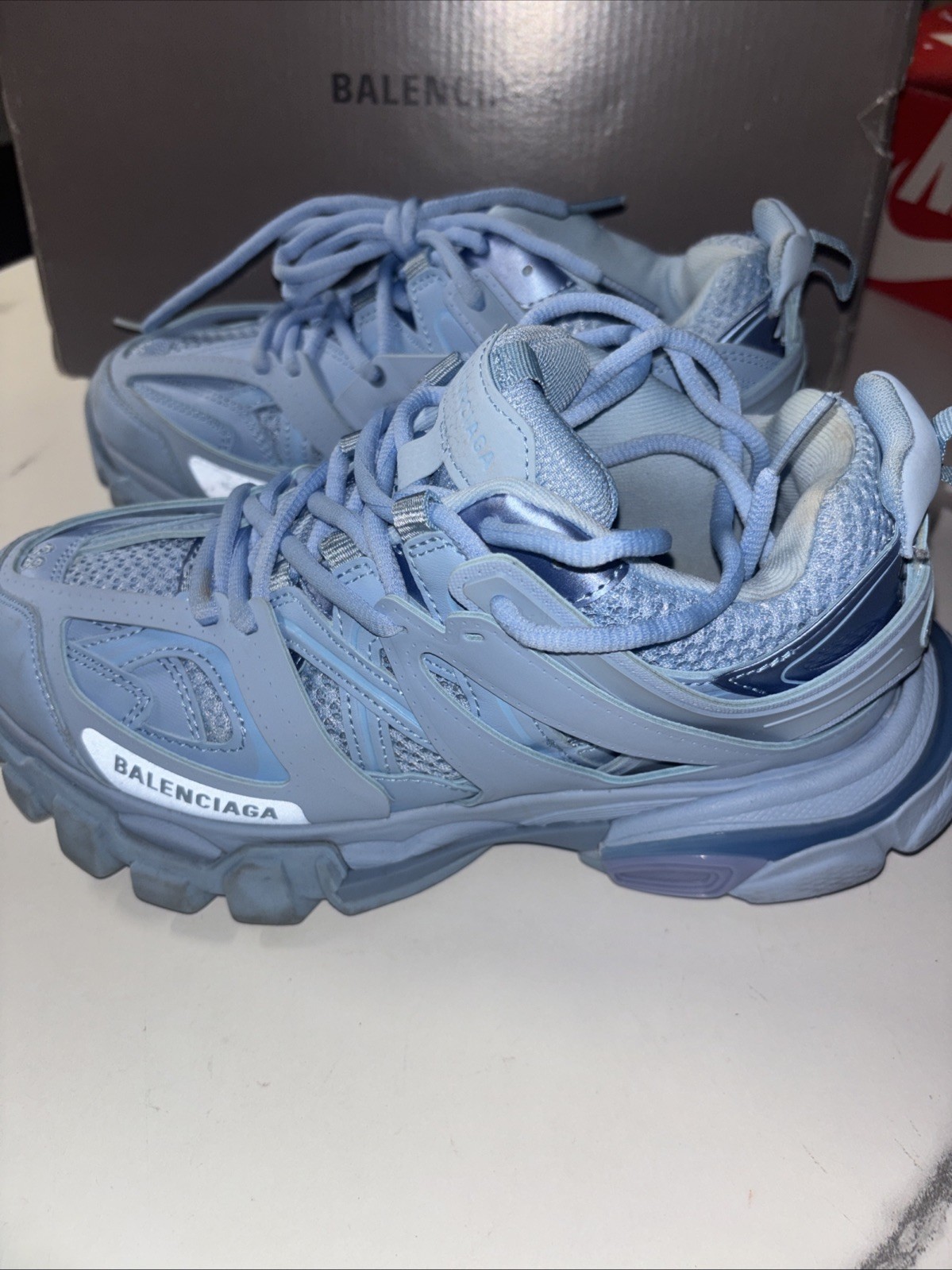 Balenciaga Sky Blue Track Sneakers Size 5 G2U