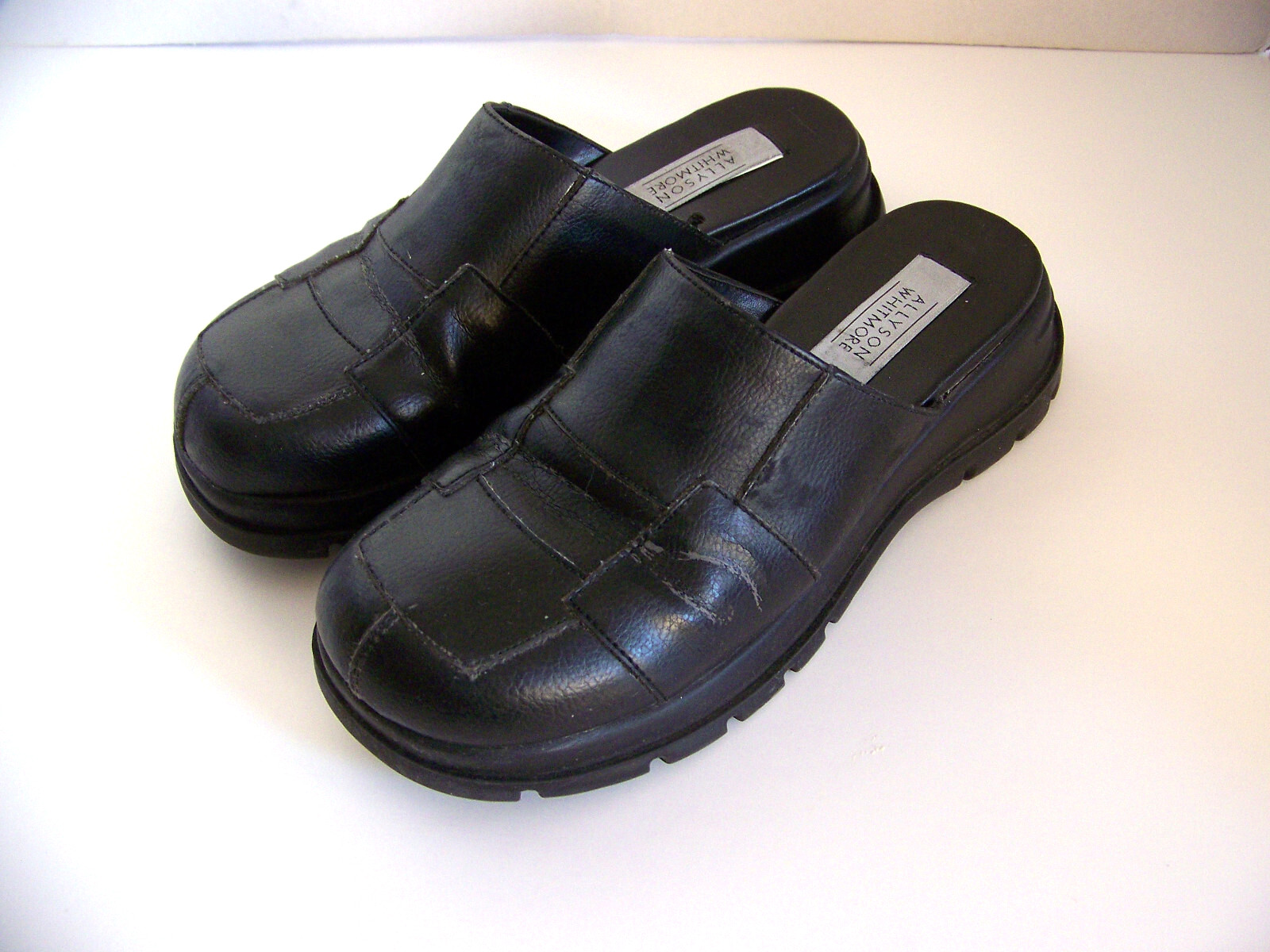 WOMENS BLACK OPEN BACK SHOES by ALLYSON WHITMORE (SIZE 7?)