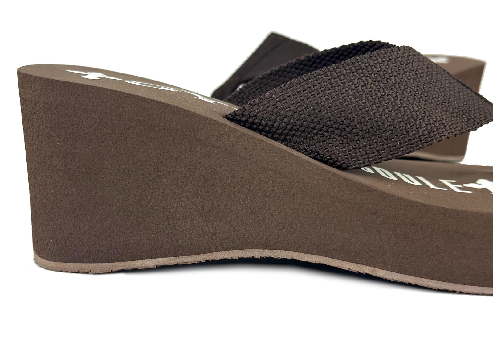 Gypsy Soule 3″ WEDGE Platform Heel Thong Sandals Comfort Sole – Chocolate BROWN
