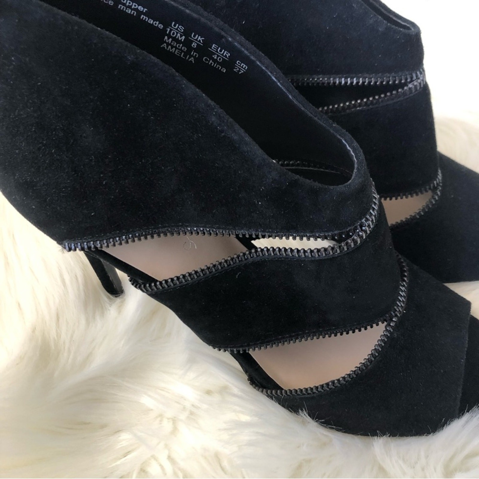 Fergie Amelia Suede High Heeled Sandals 10