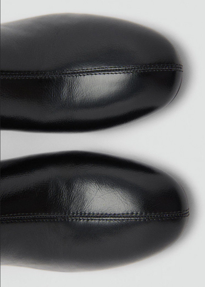NEW MANGO MNG $139 BLACK LEATHER ZIPPED ANKLE BOOTS SZ 37 US 6.5