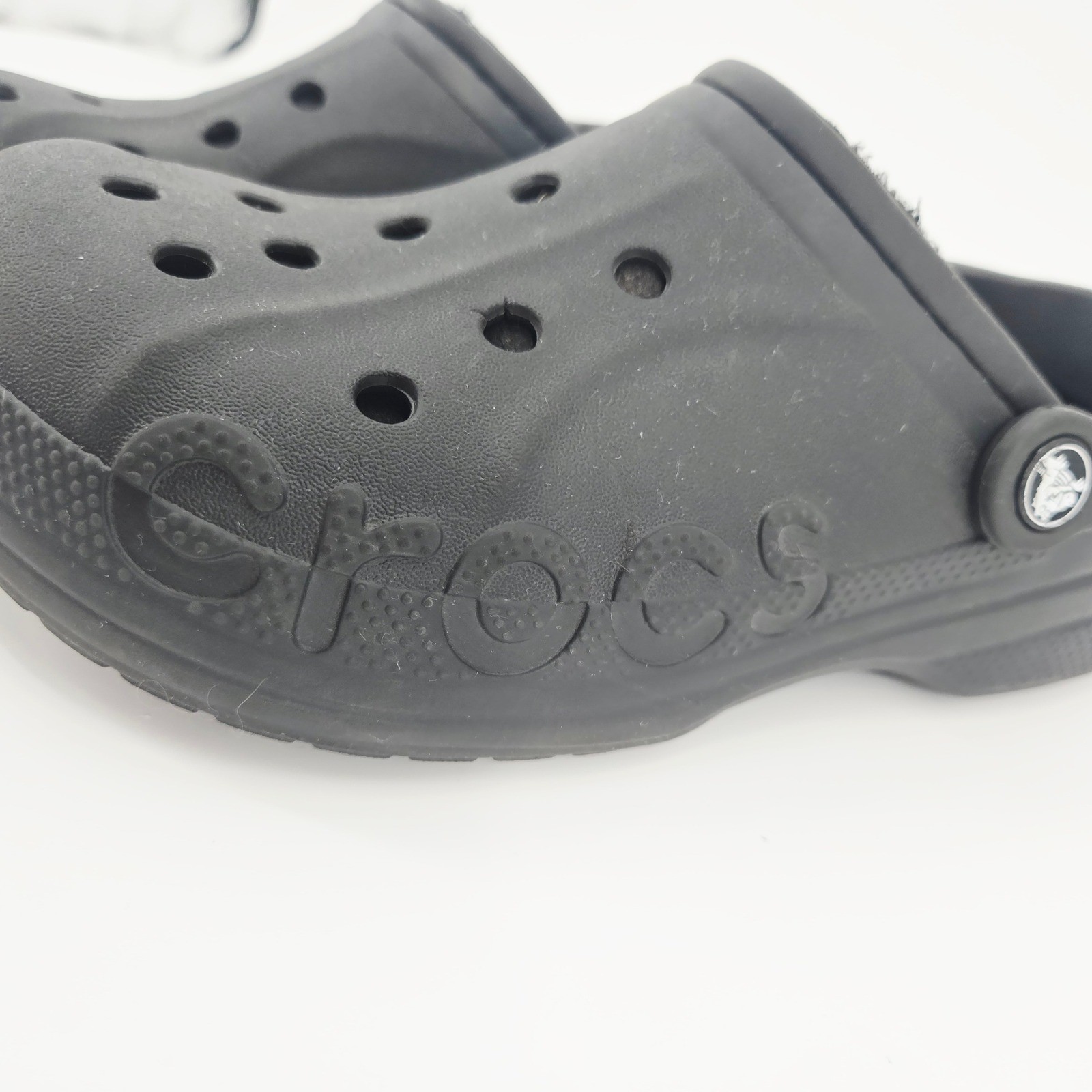 Crocs Baya Lined Clog Black Fleece Women 8 Men 6 Gorpcore Comfy Slippers Unisex