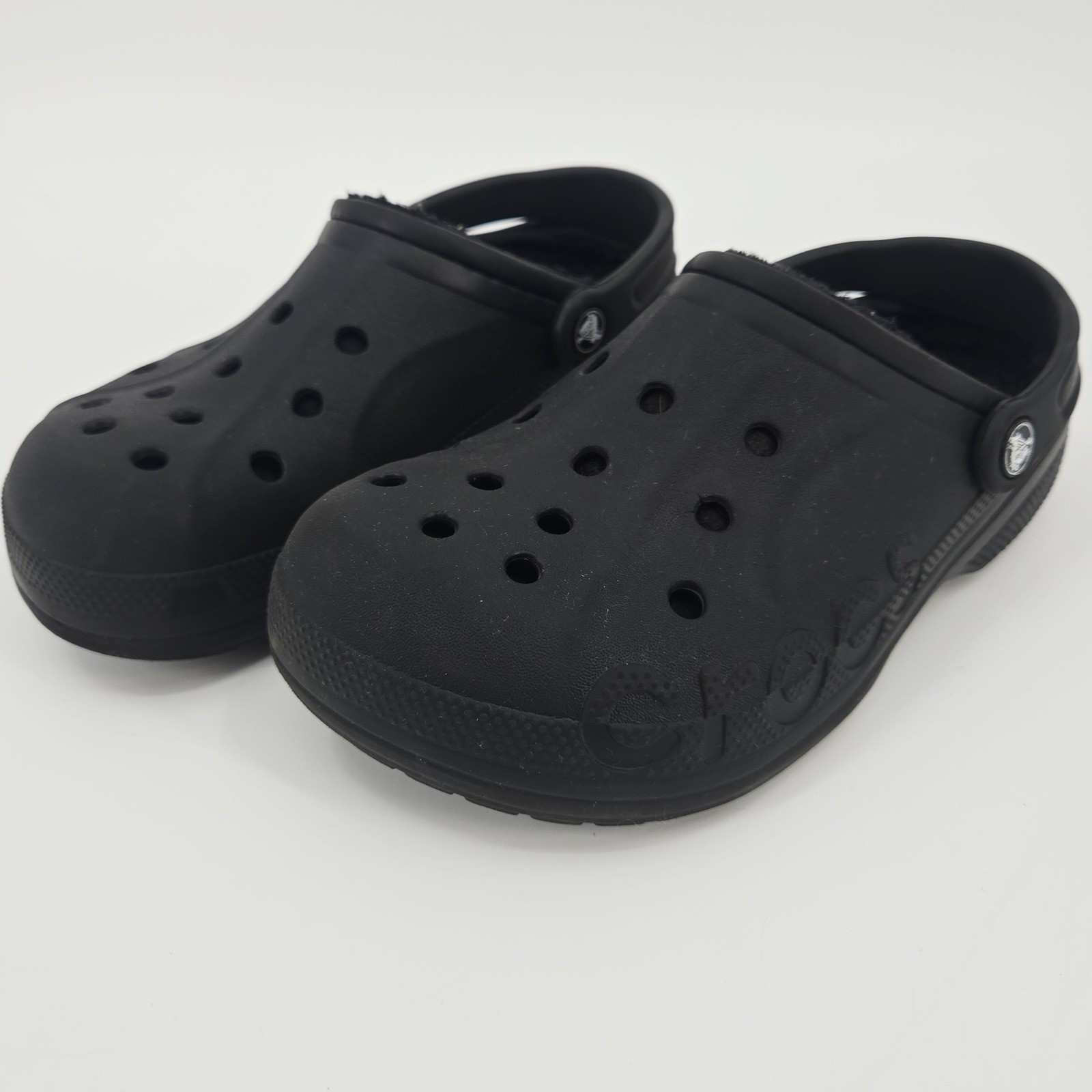 Crocs Baya Lined Clog Black Fleece Women 8 Men 6 Gorpcore Comfy Slippers Unisex