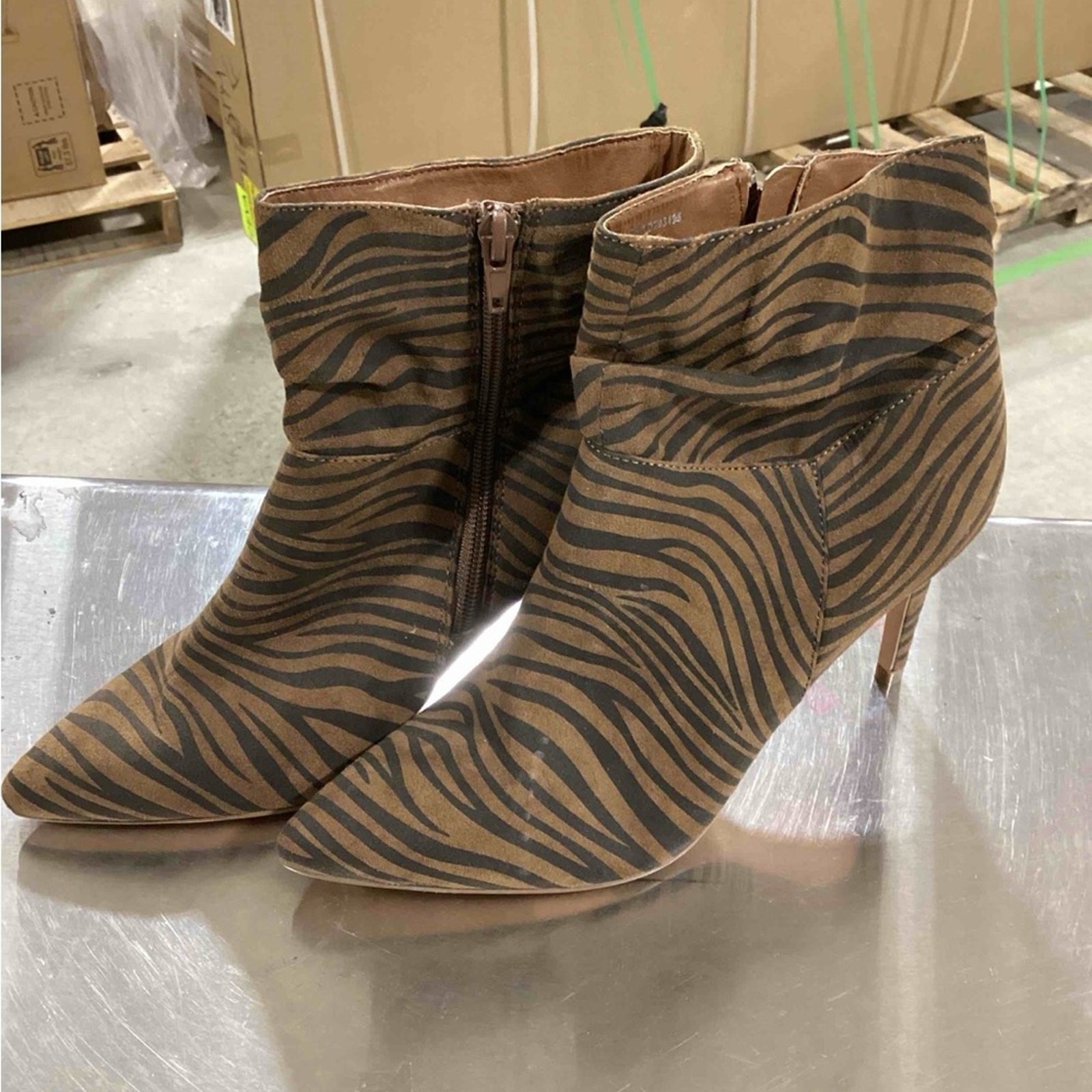 XOXO Zebra Print Ankle Boots