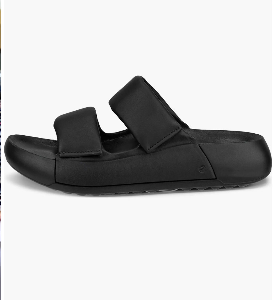 NIB Ecco Cozmo PF Water Resistant Slide Sandal Black 40EU / 9-9.5 US