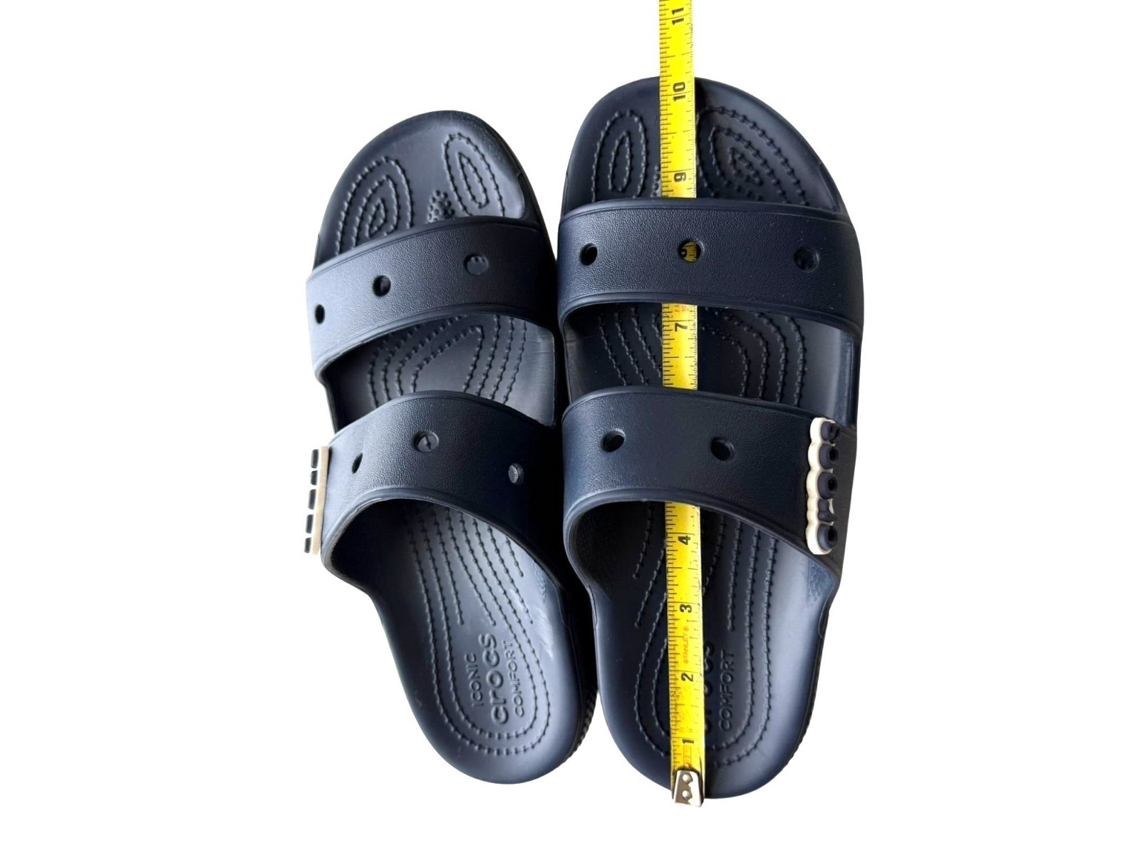 Crocs Navy Blue Womens Slide Sandals M6 W8 Unisex