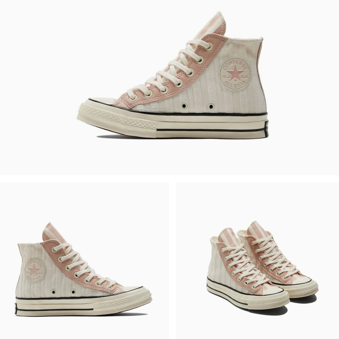 NEW Women’s CONVERSE Chuck 70 Platform Lift Shoes 572701C Beige Pink