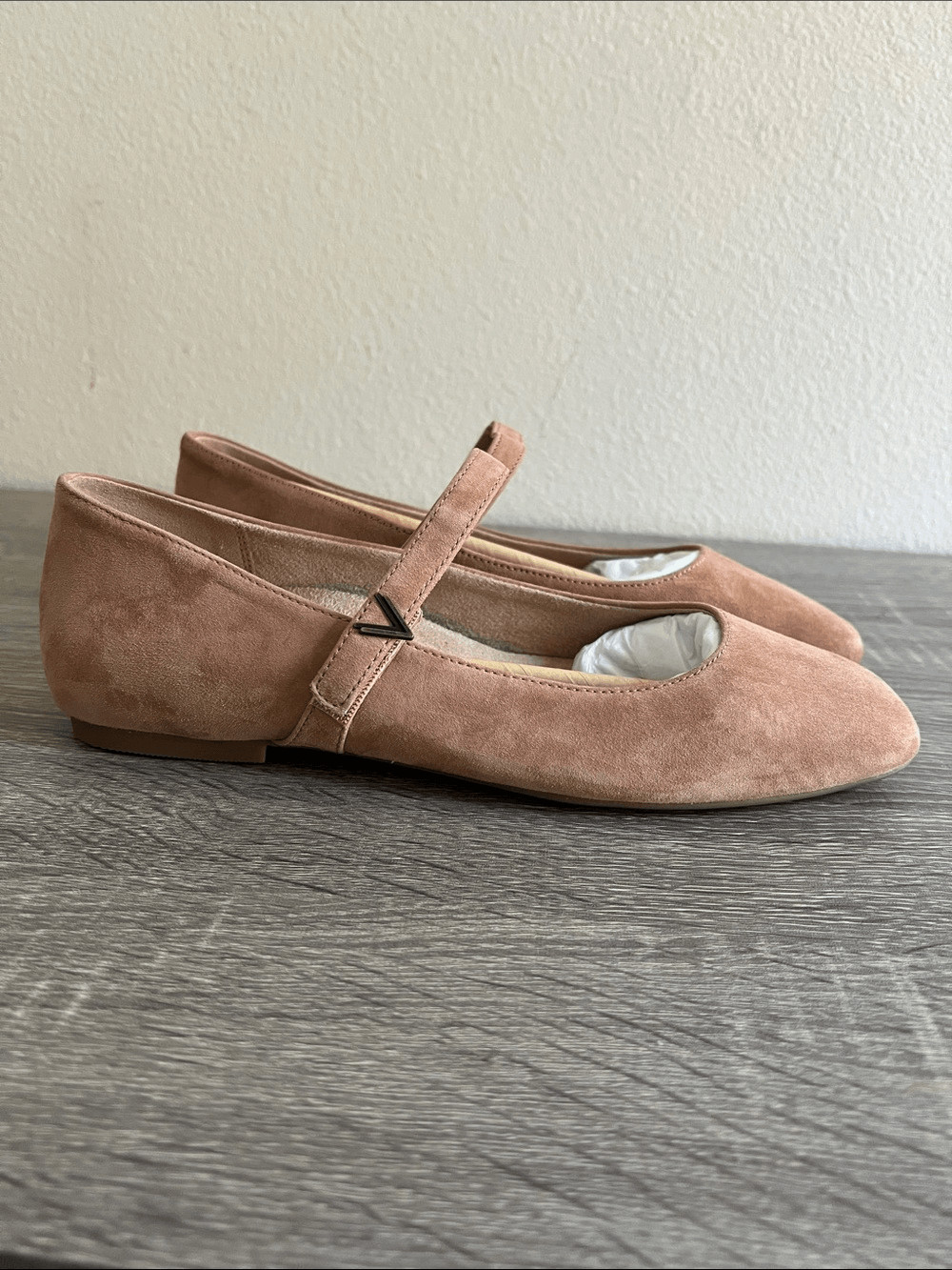 Vionic Alameda Mary Jane Flats Womens Blush Suede Square Toe Comfort Shoes 9.5