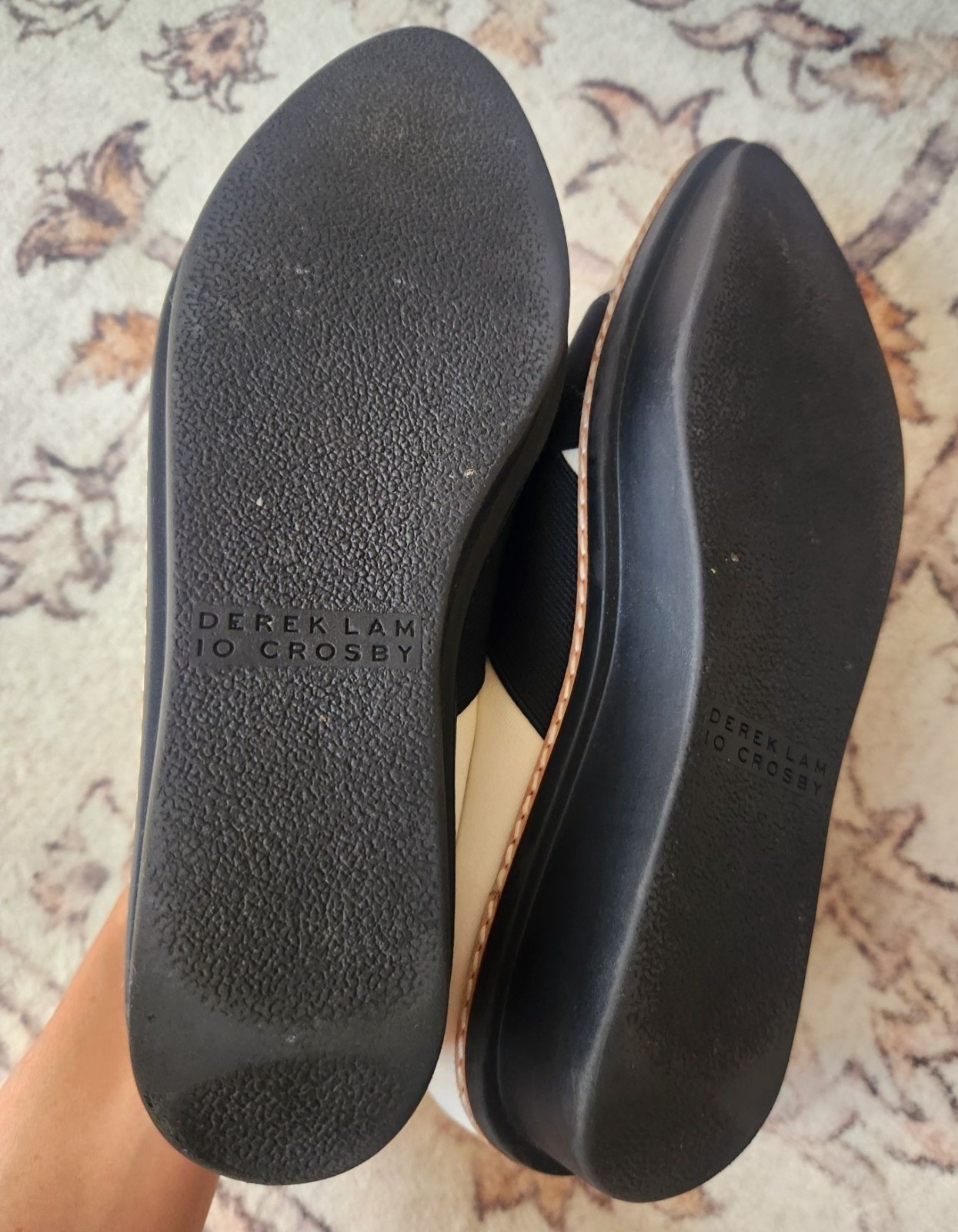 Derek Lam 10 Crosby Women’s Sz. 7 Greer Slip-On Loafer White Black